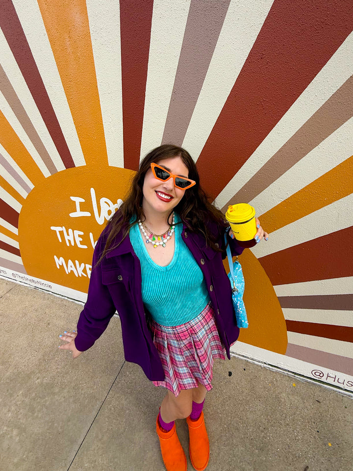 Purple Eggplant Shacket (S-3XL)