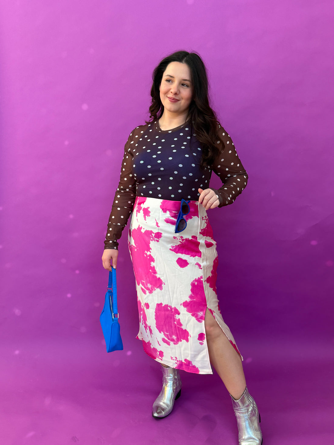 Strawberry Cow Midi Skirt (S-3XL)