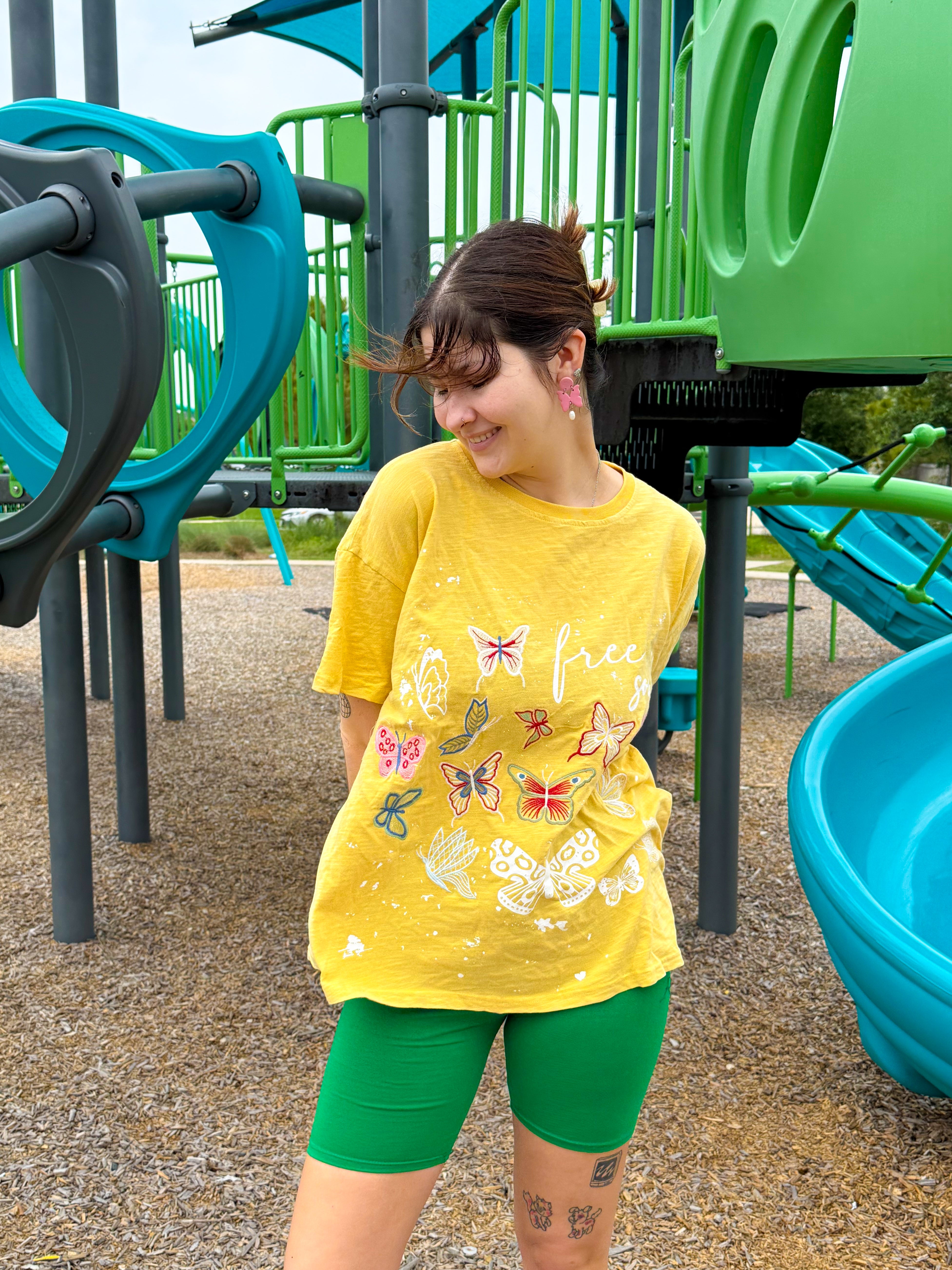 Yellow Butterfly Tee (S-XL)