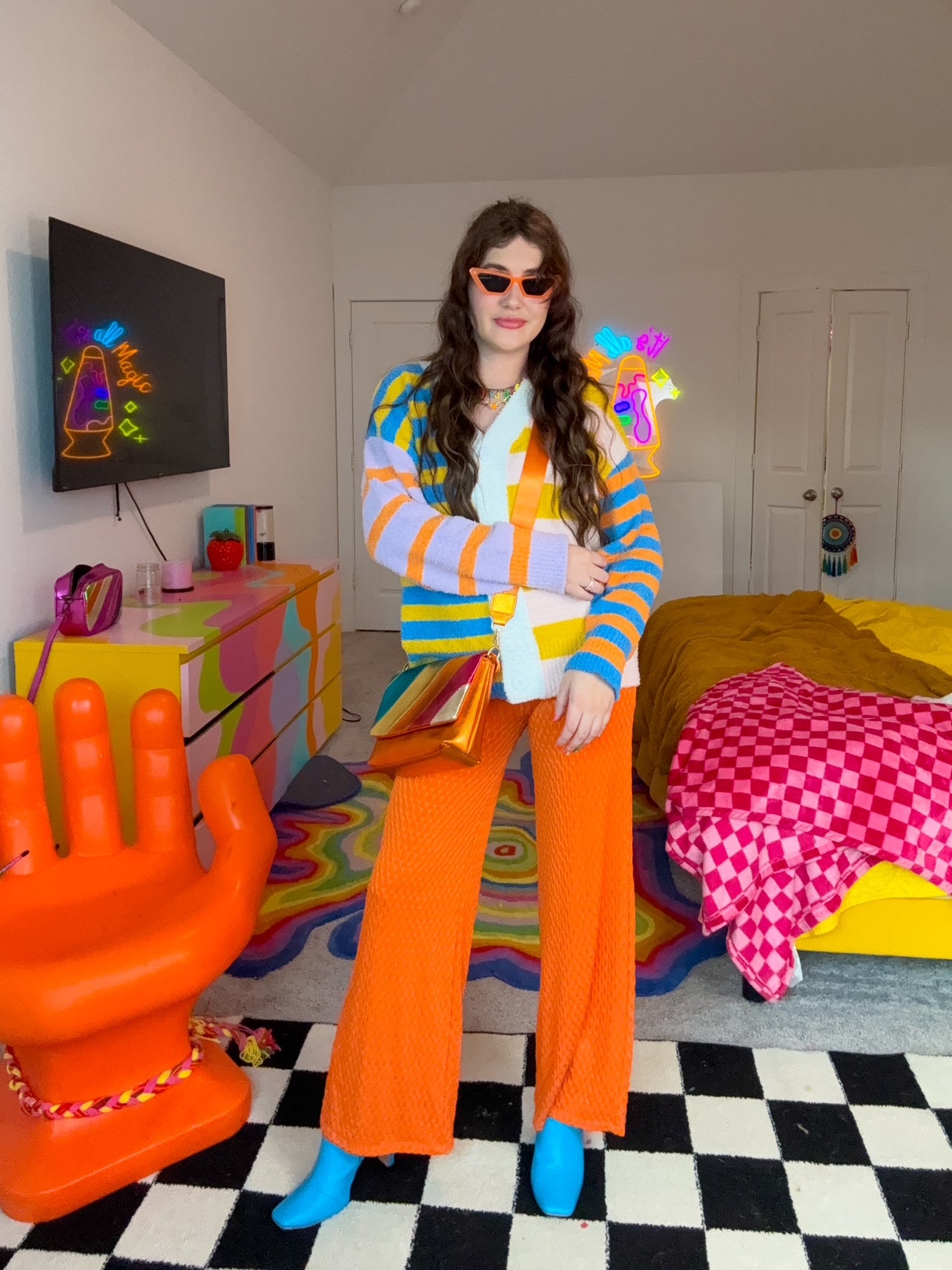 Cinema Flare Pants in Orange (S-3XL)