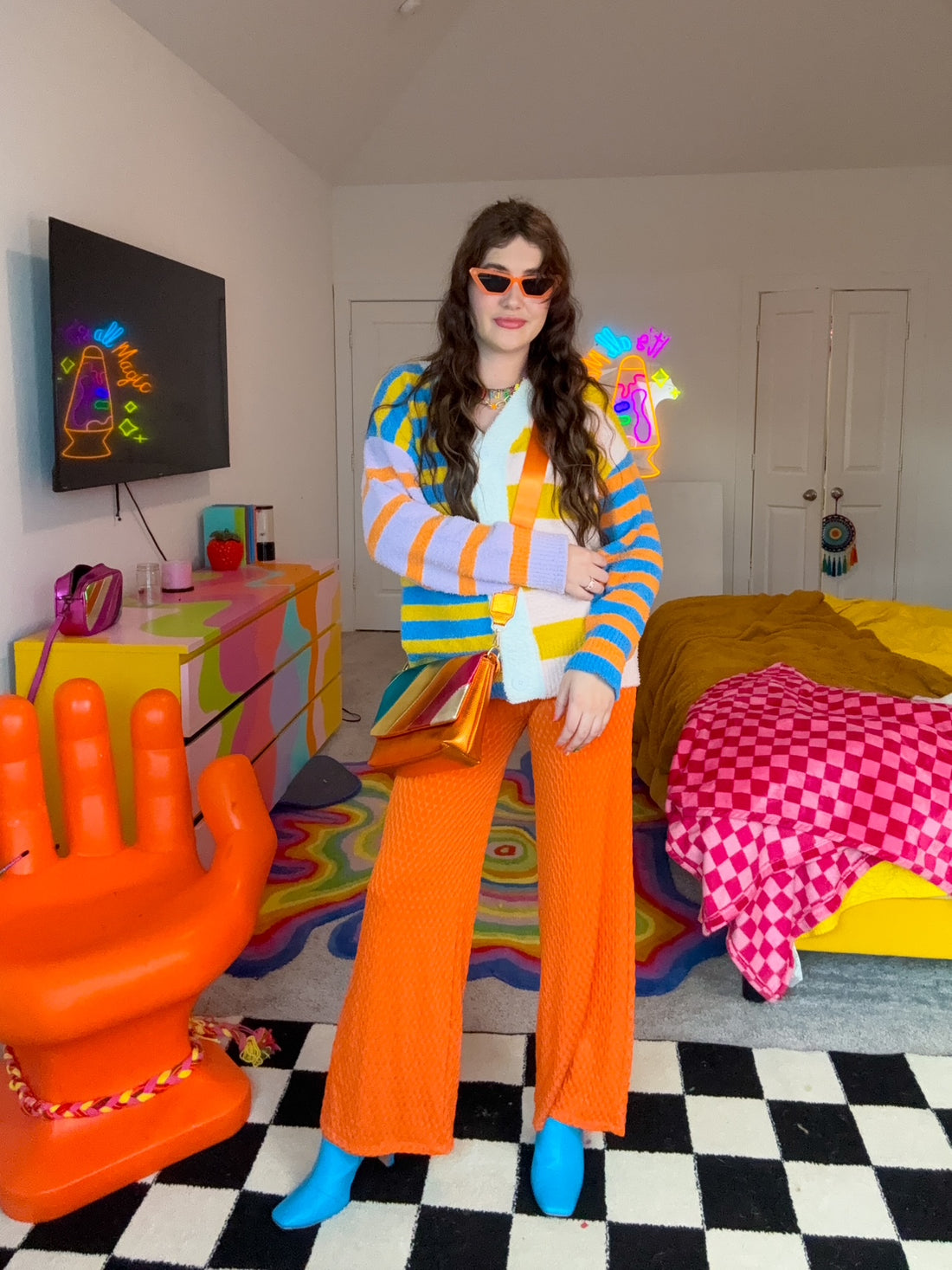 Cinema Flare Pants in Orange (S-3XL)