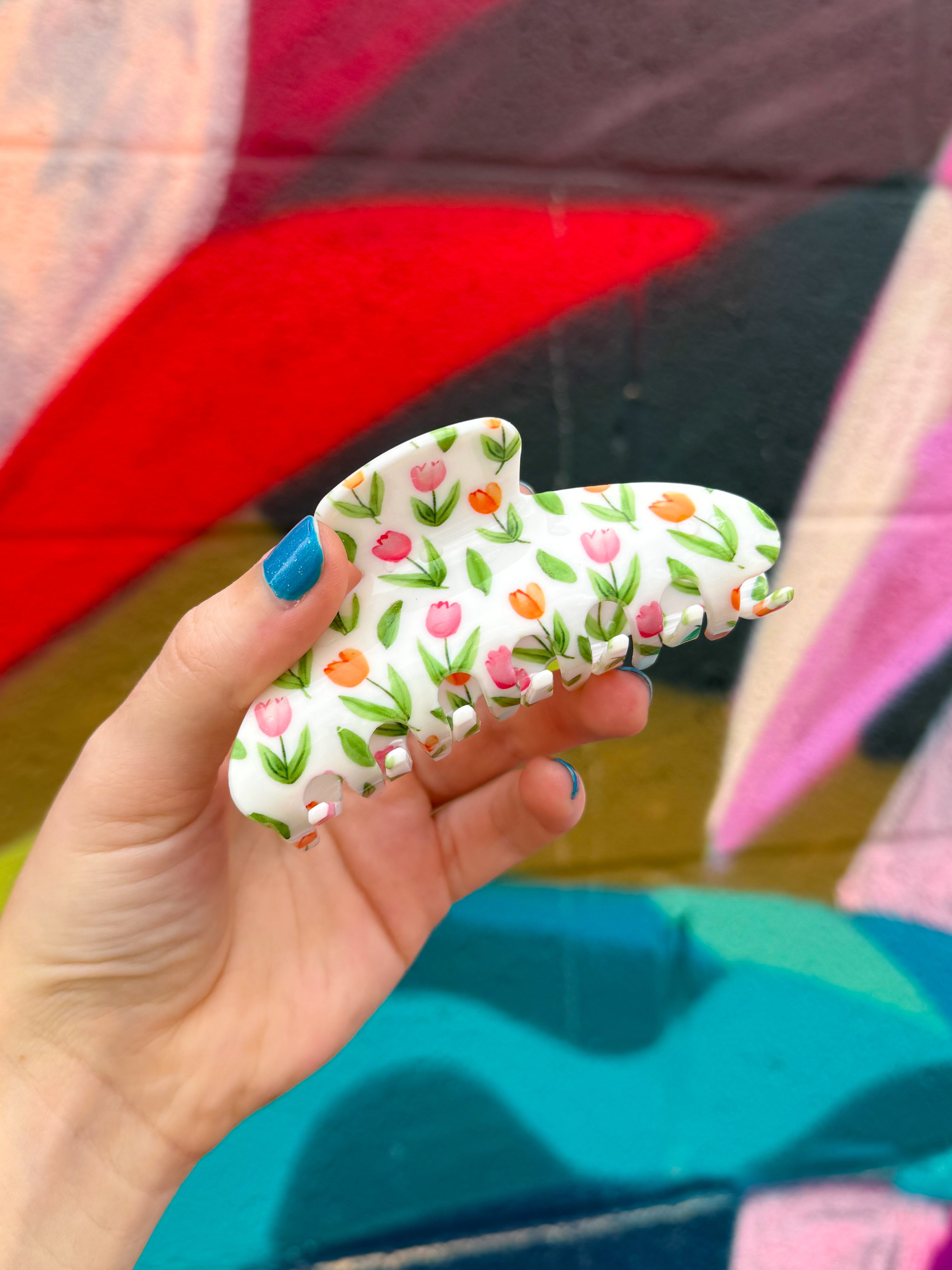 White Floral Hair Clip