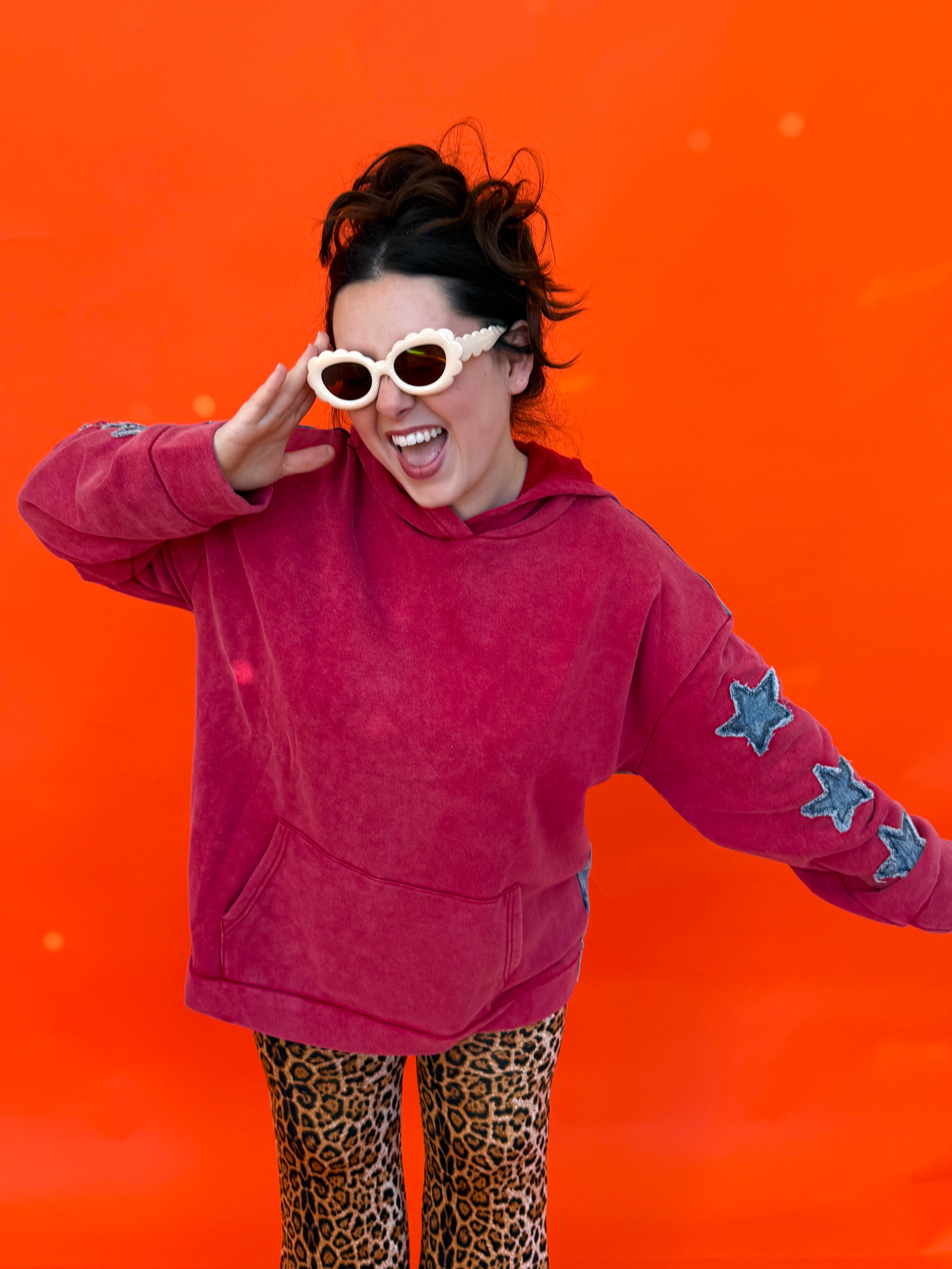 Red RockStar Denim Hoodie (S-3XL)