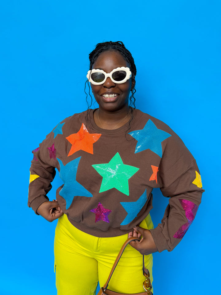 Brown StarShine Sweater (S-L)