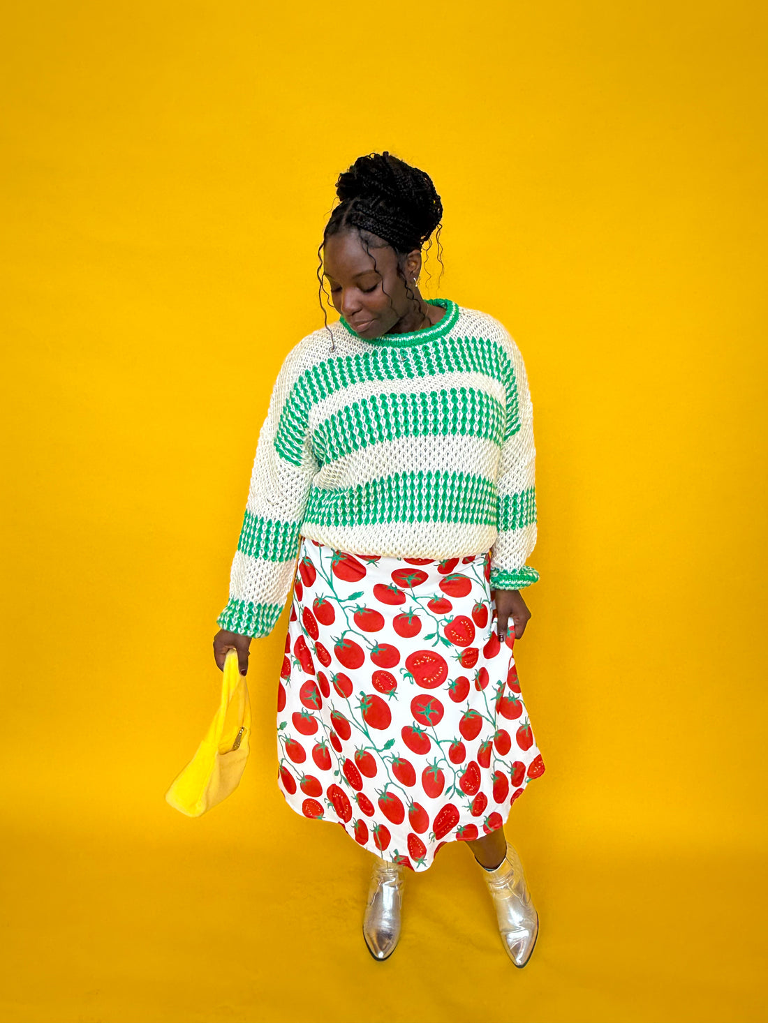Picking Tomatoes Midi Skirt (S-3XL)