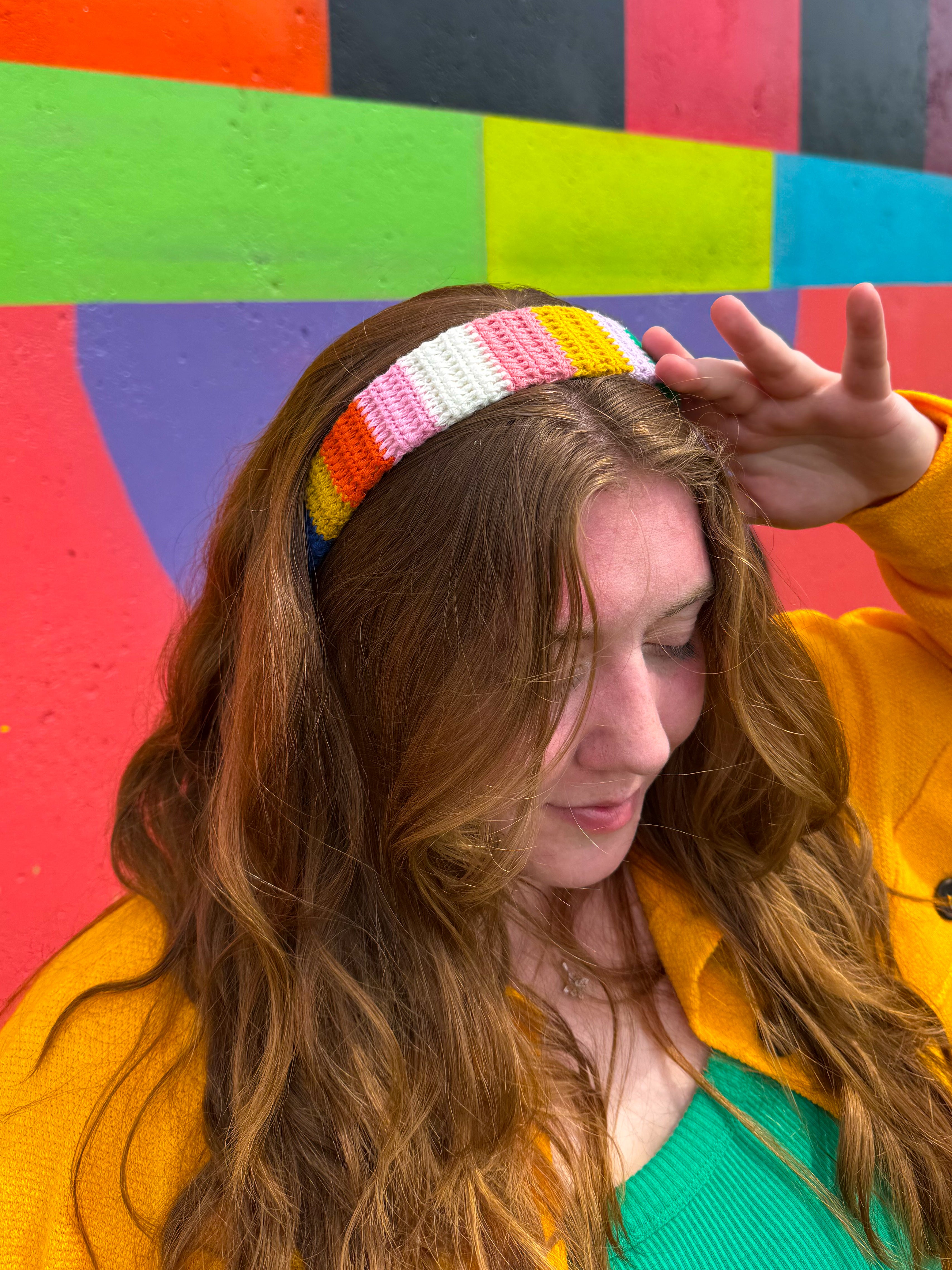 Autumn Stripes Knit Headband