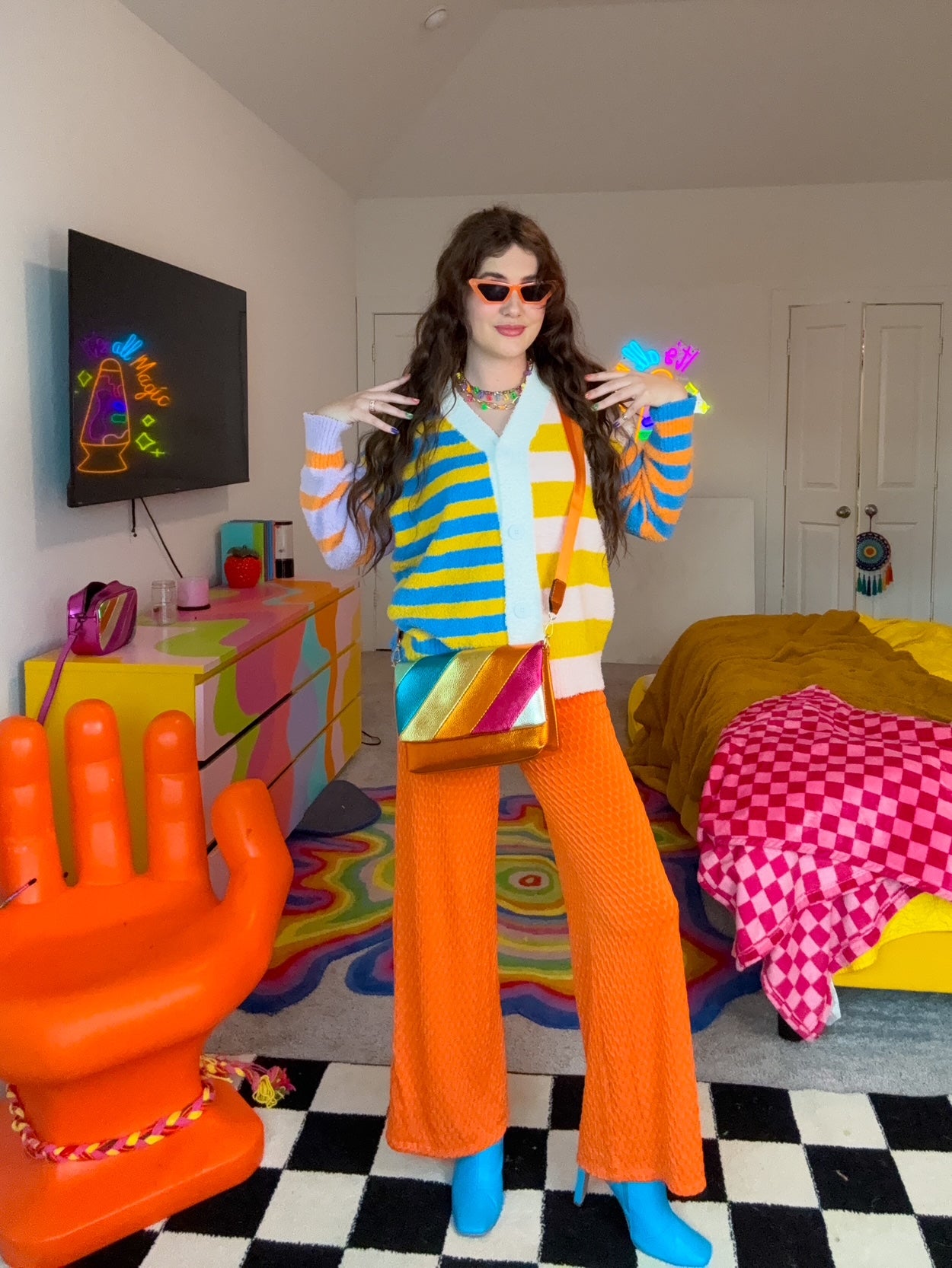 Cinema Flare Pants in Orange (S-3XL)