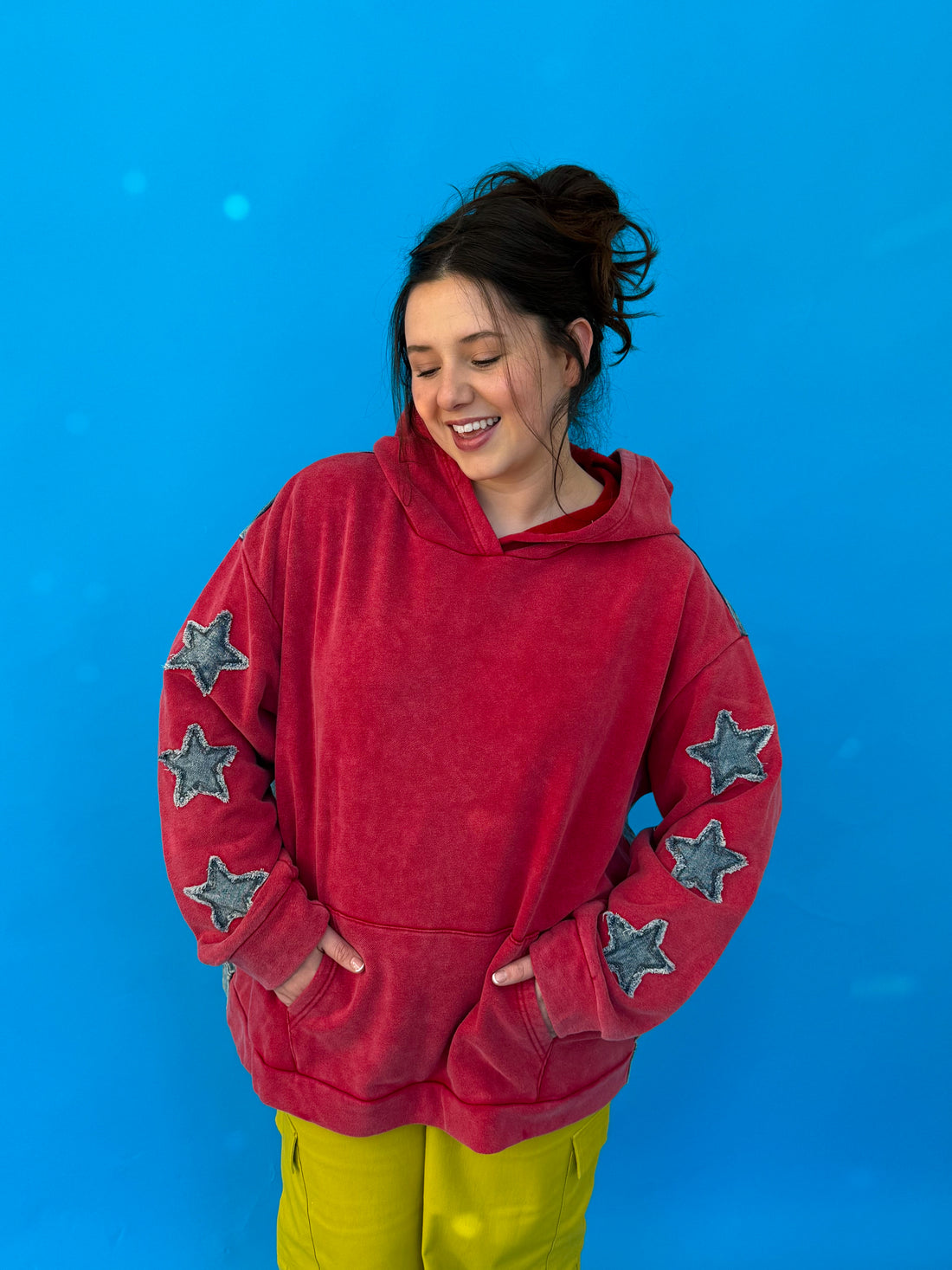 Red RockStar Denim Hoodie (S-3XL)