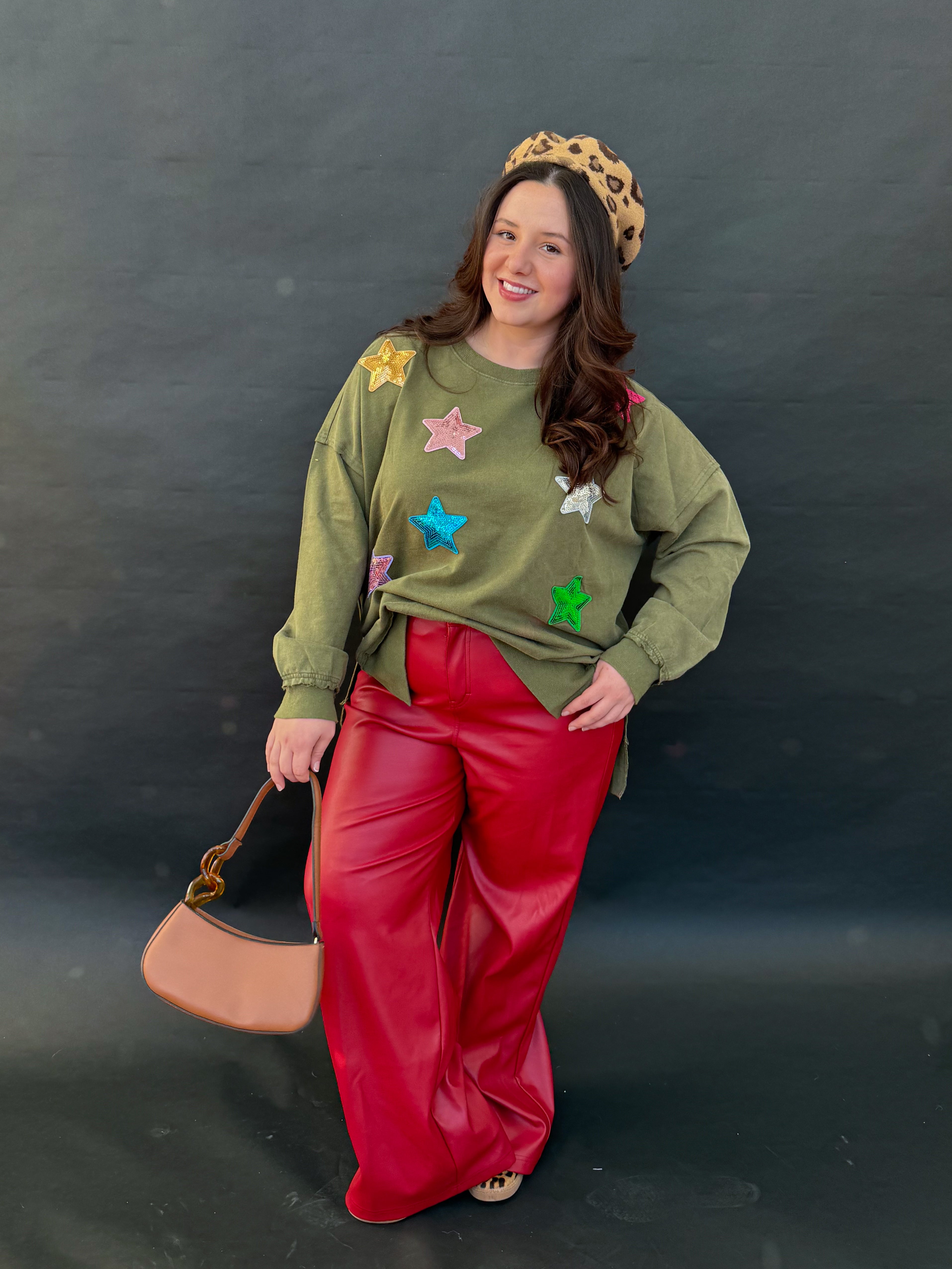 Red Licorice Leather Pants (S-3XL)