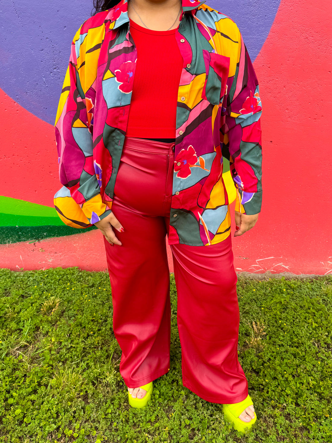 Red Licorice Leather Pants (S-3XL)