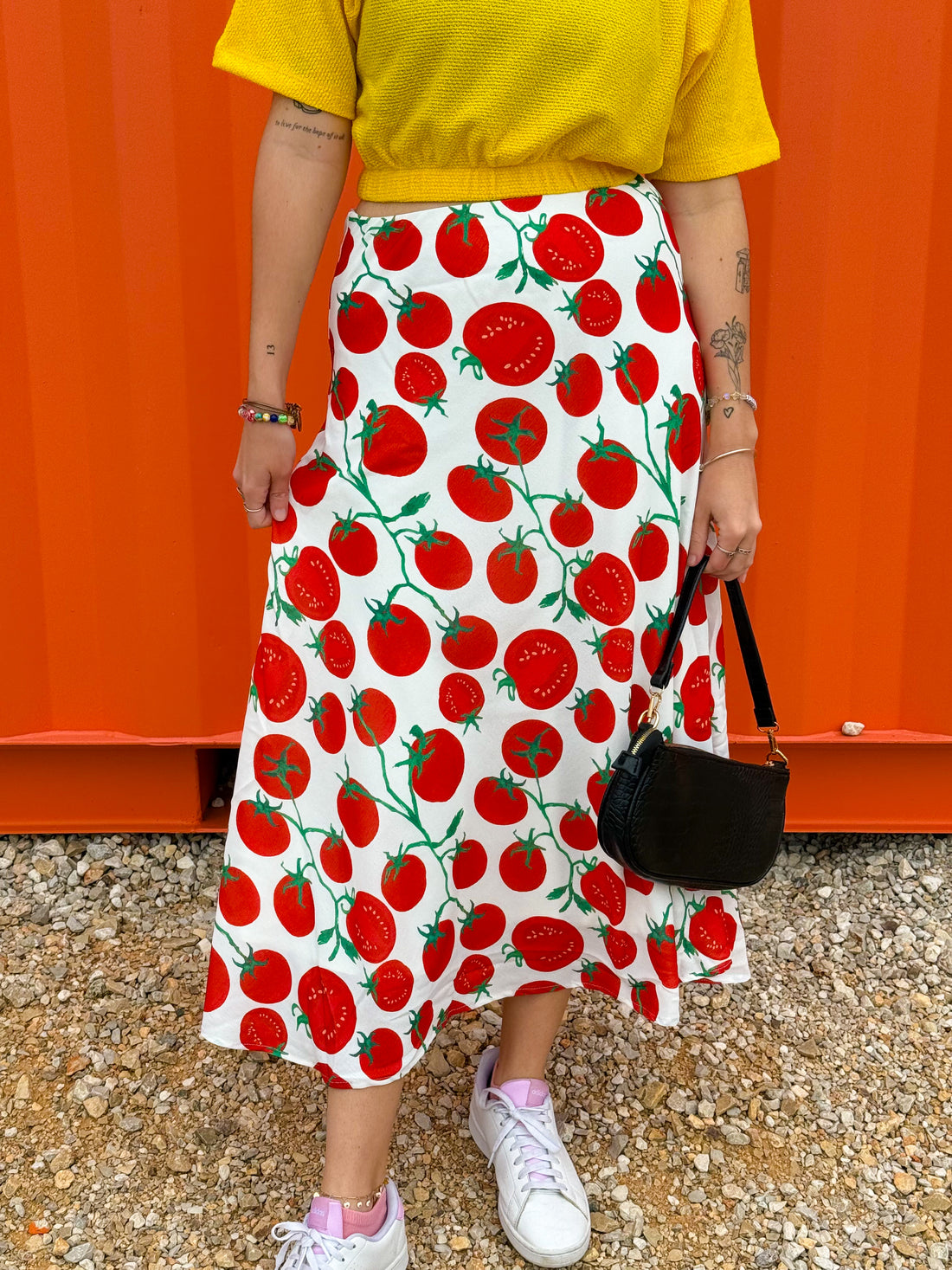 Picking Tomatoes Midi Skirt (S-3XL)