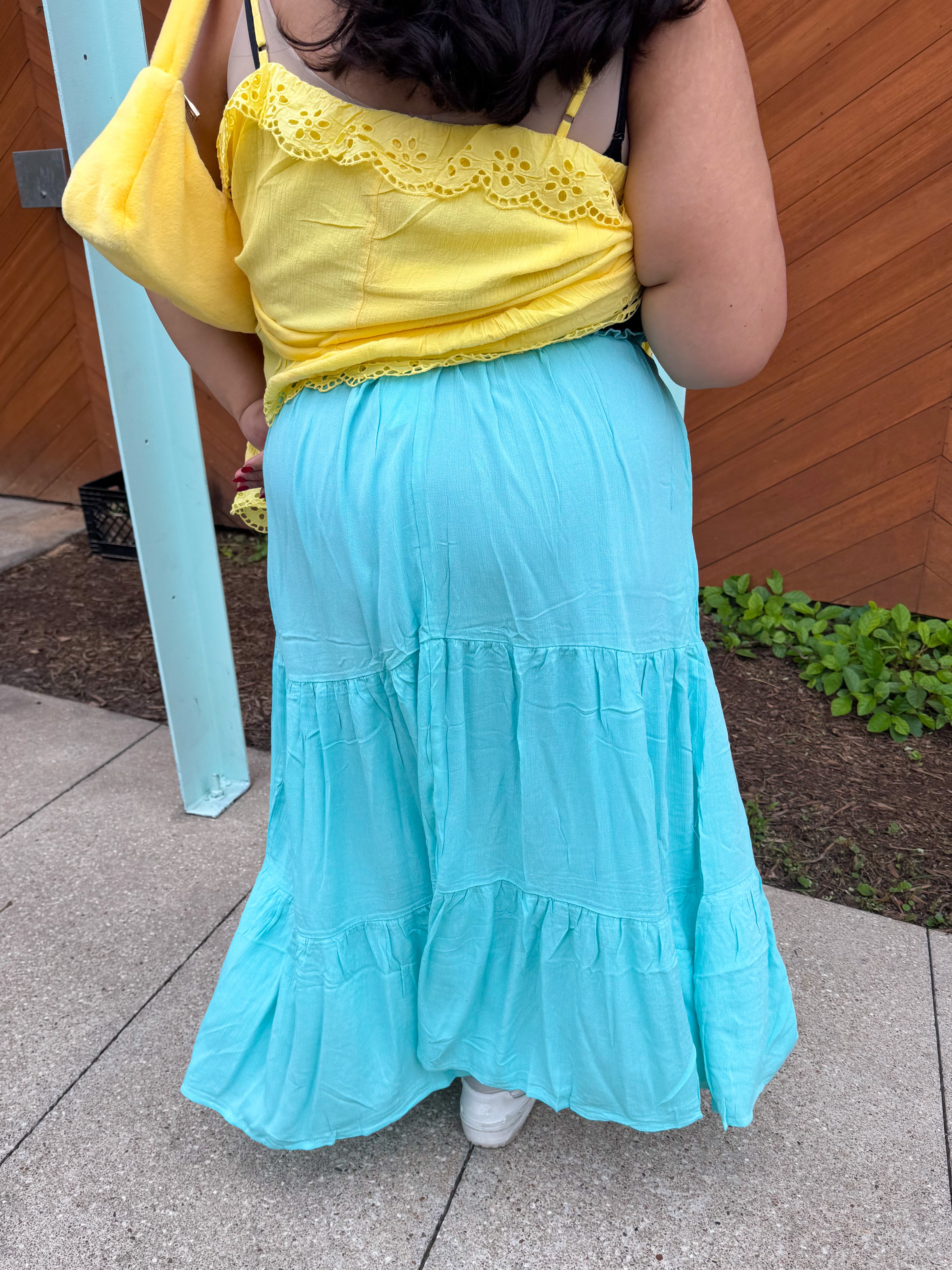 Sky Blue Maxi Skirt (S-3XL)