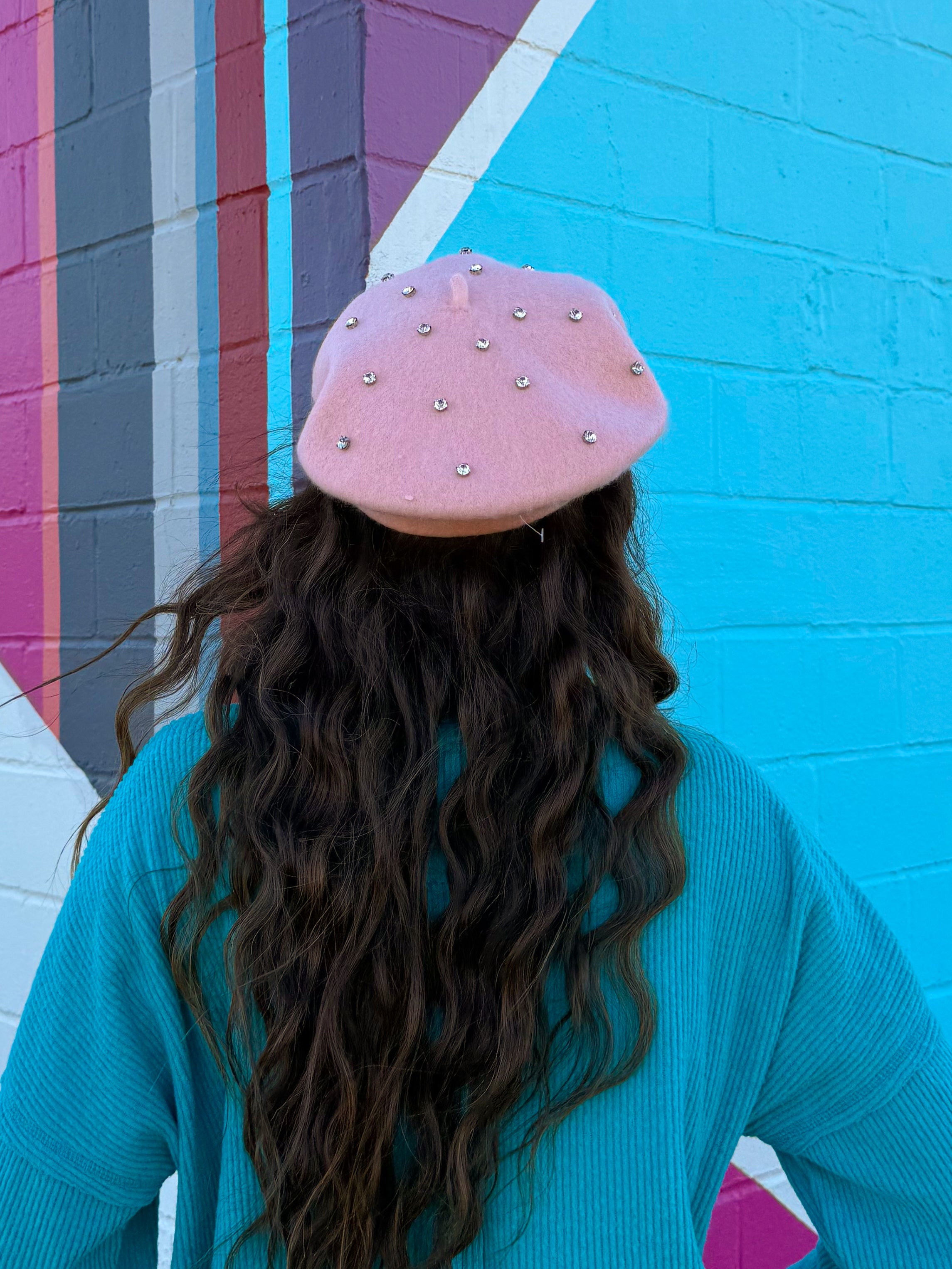 Light Pink Crystal Beret