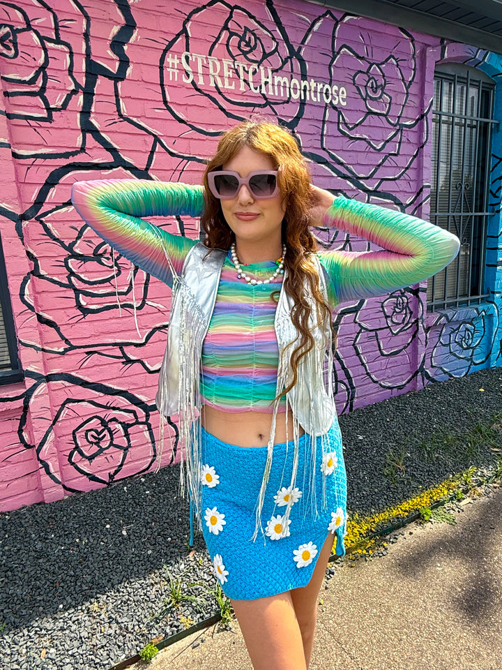 Ombre Rainbow Mesh Top (S-3XL)