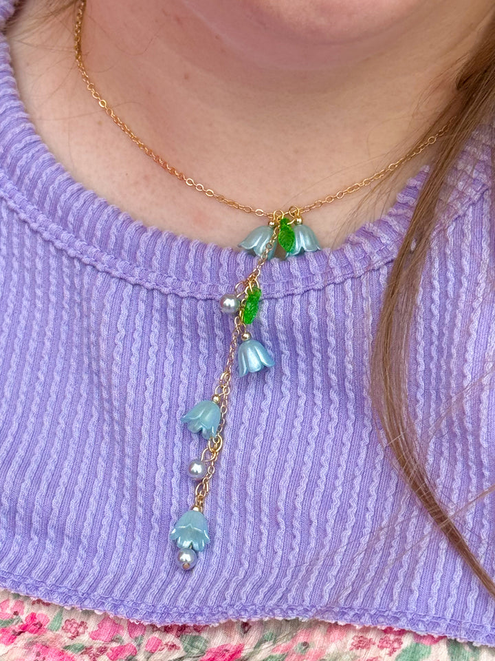 Blue Floral Necklace