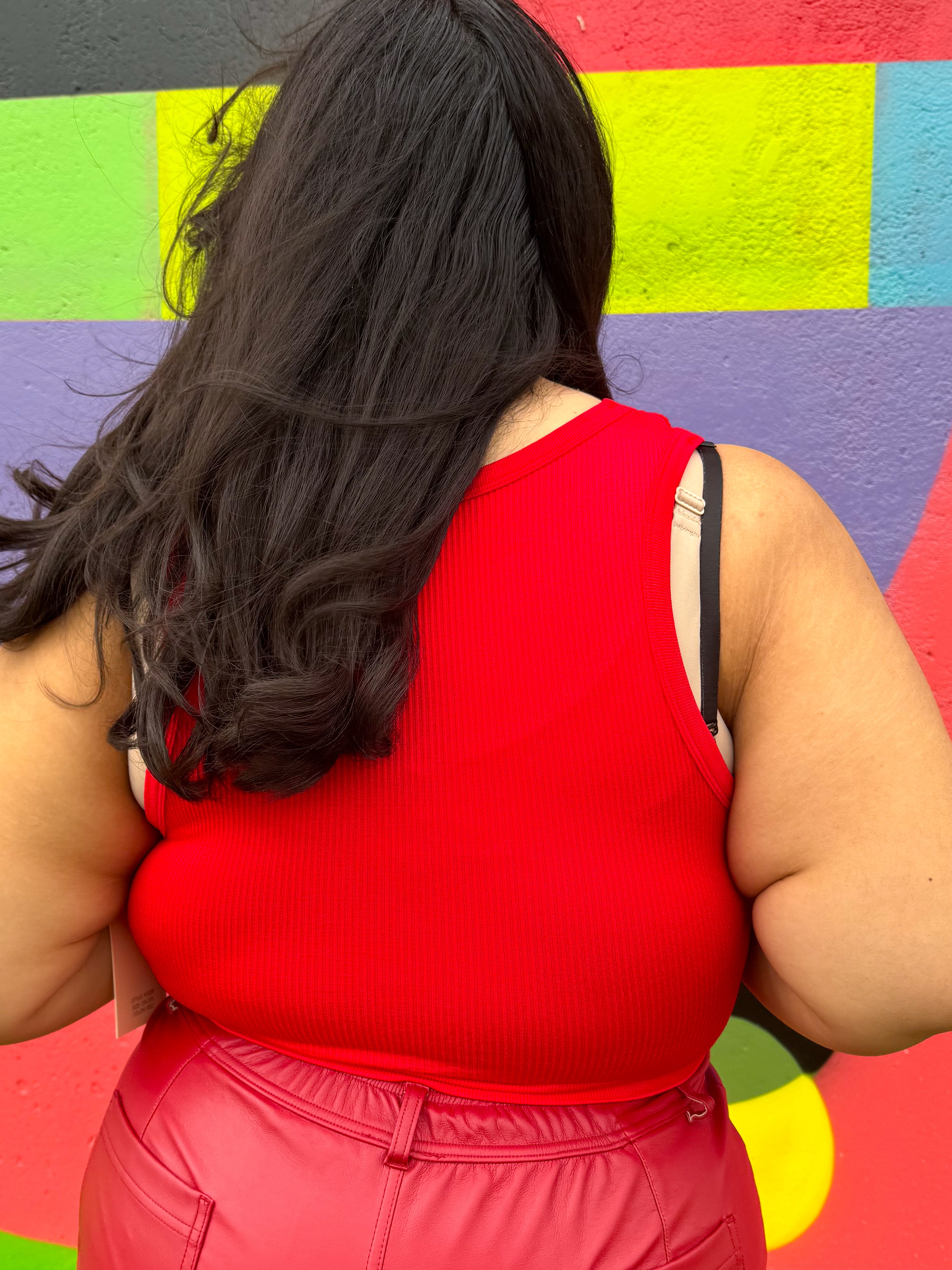 Red Cropped Tank Top (S-2XL)