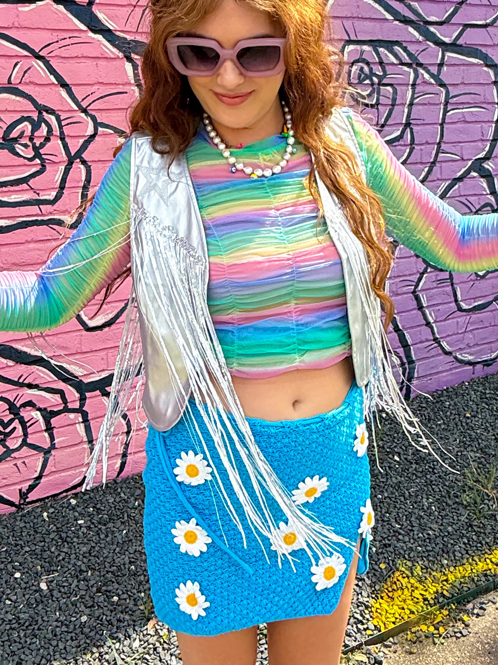 Ombre Rainbow Mesh Top (S-3XL)