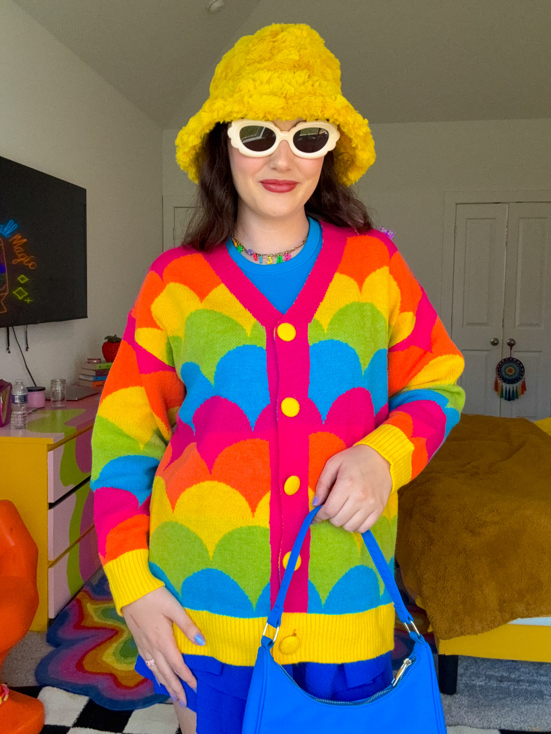 Crayon Rainbow Cardigan (S-XL)