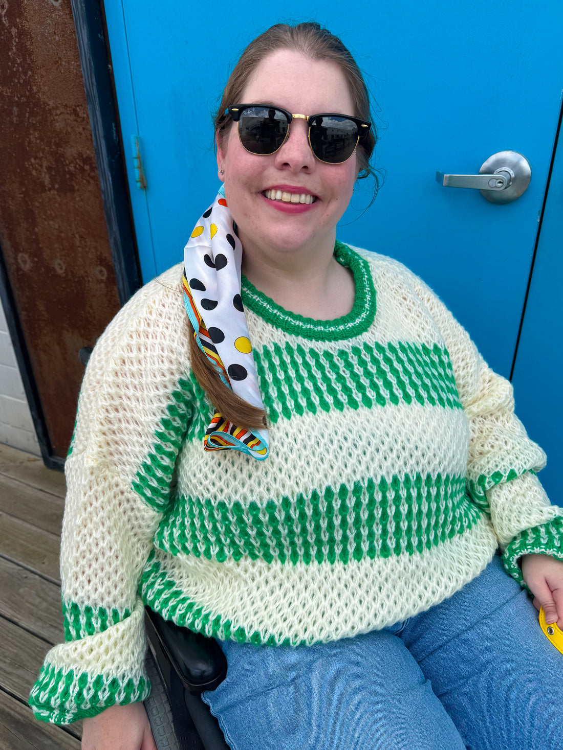 Green Striped Sweater (S-3XL)