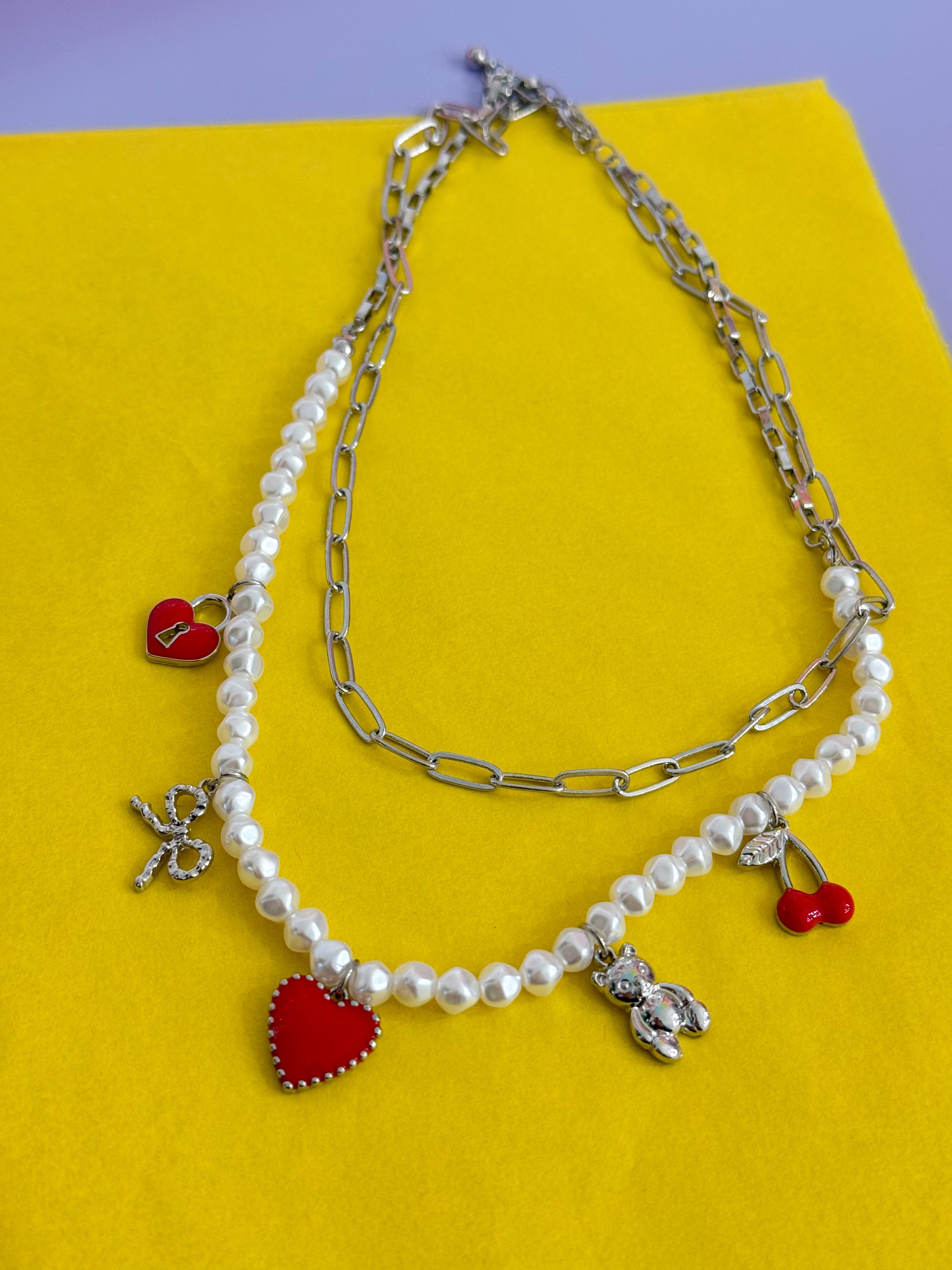 Holiday Heart Lock Necklace