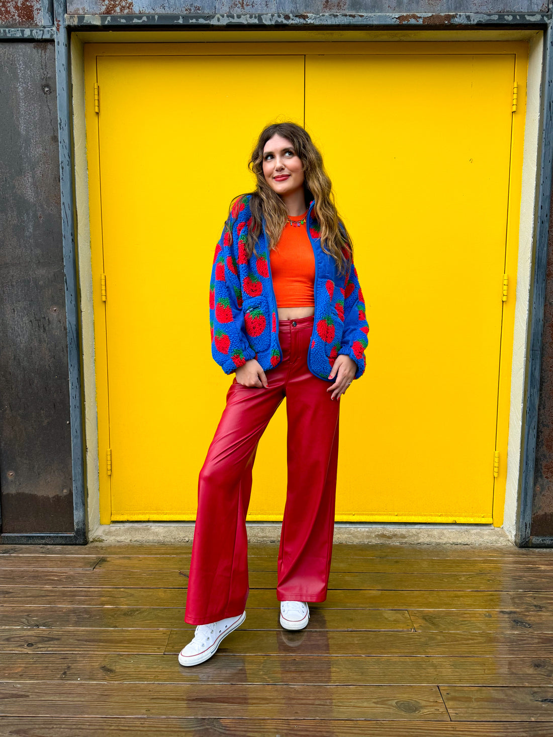 Red Licorice Leather Pants (S-3XL)