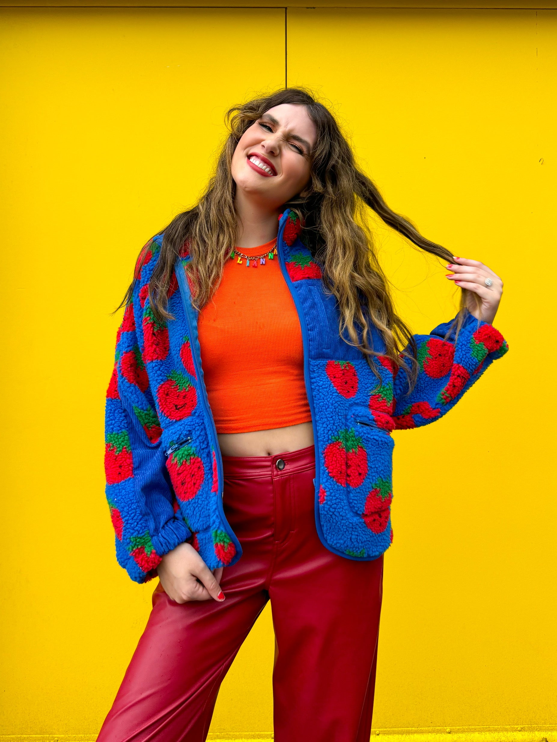 Berry Picking Sherpa in Blue (S-3XL)