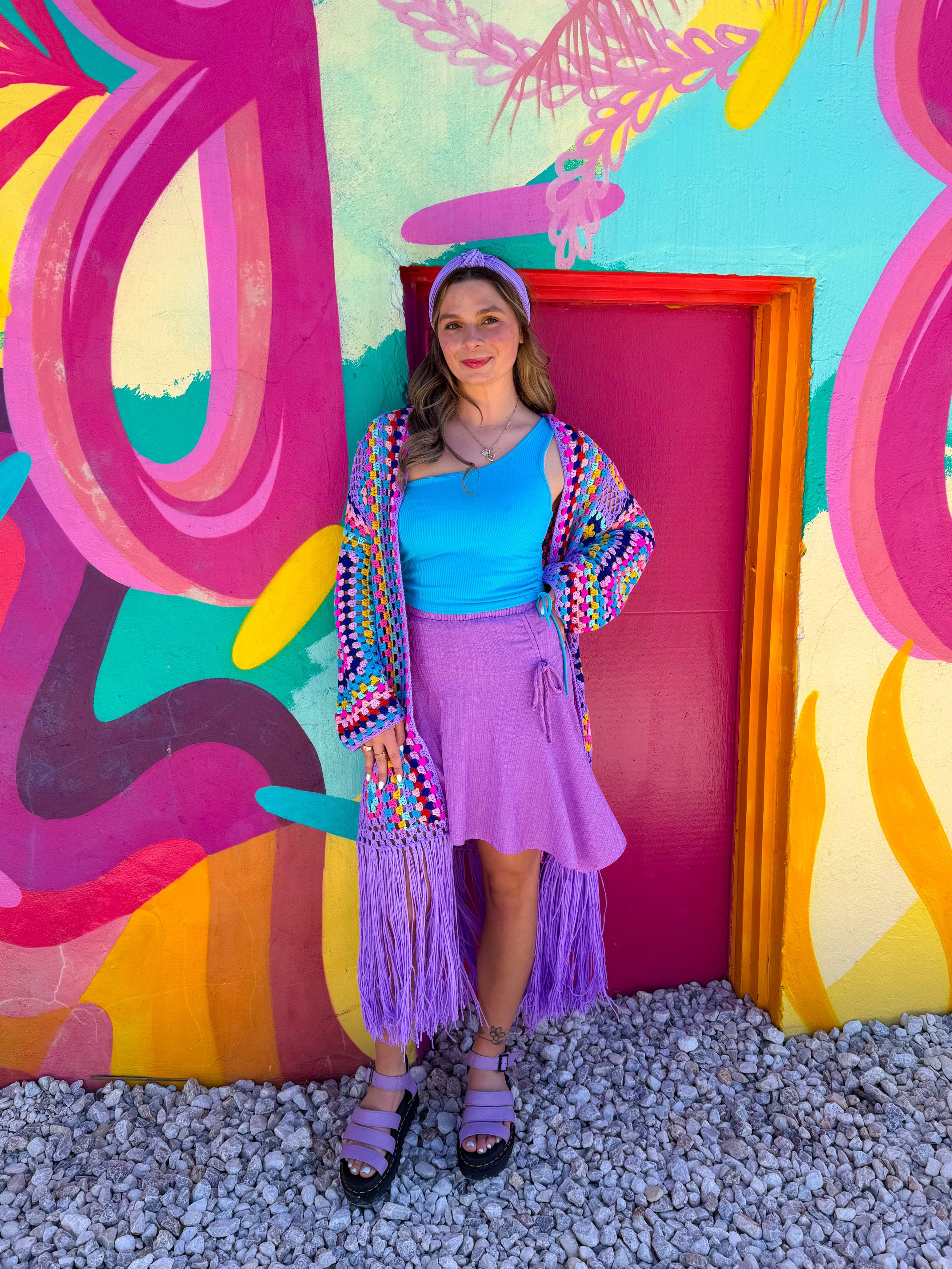 Summertime Fine Blue One Shoulder Top (S-L)