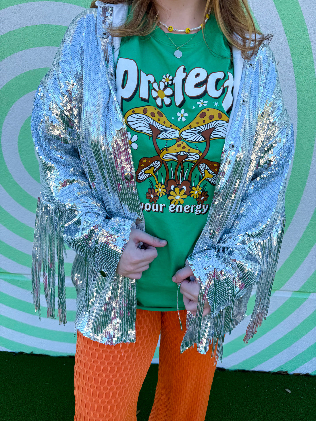 Super Star Fringe Jacket in Silver(S-3XL)