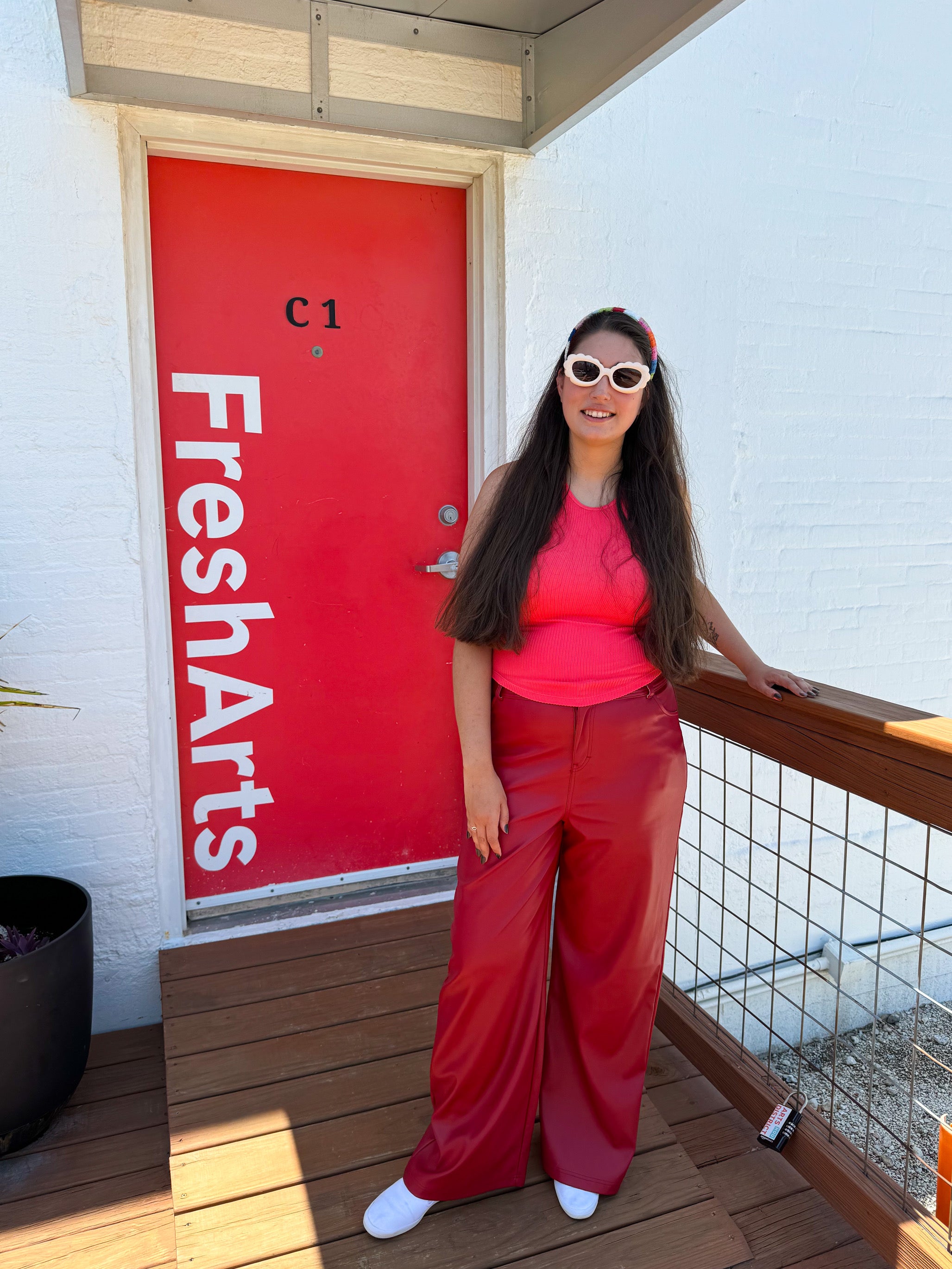 Red Licorice Leather Pants (S-3XL)