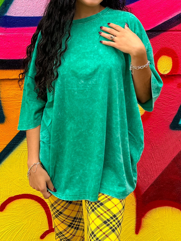 Green Oversized Box Tee (S-3XL)