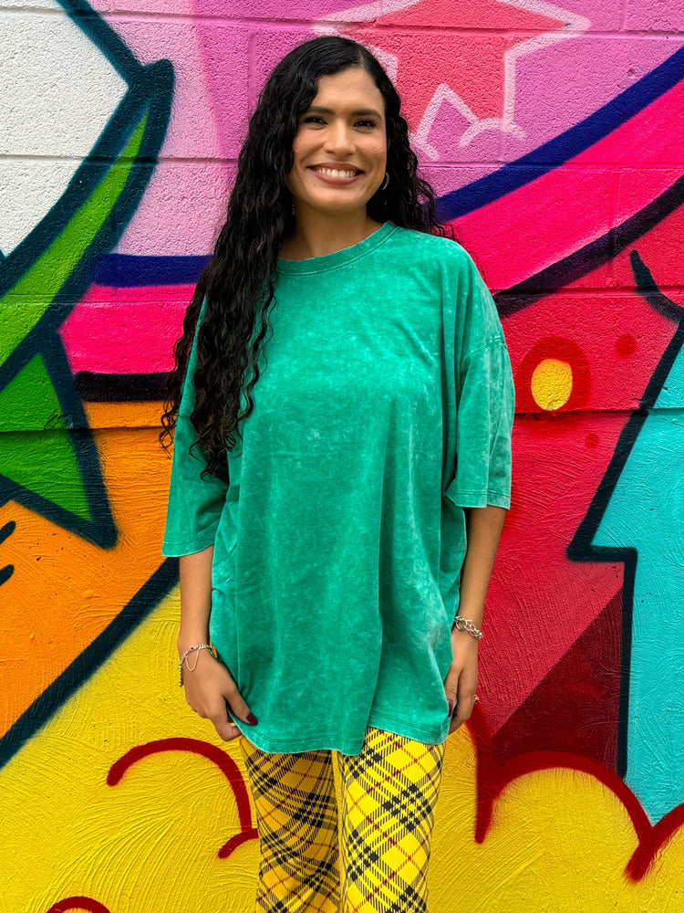 Green Oversized Box Tee (S-3XL)