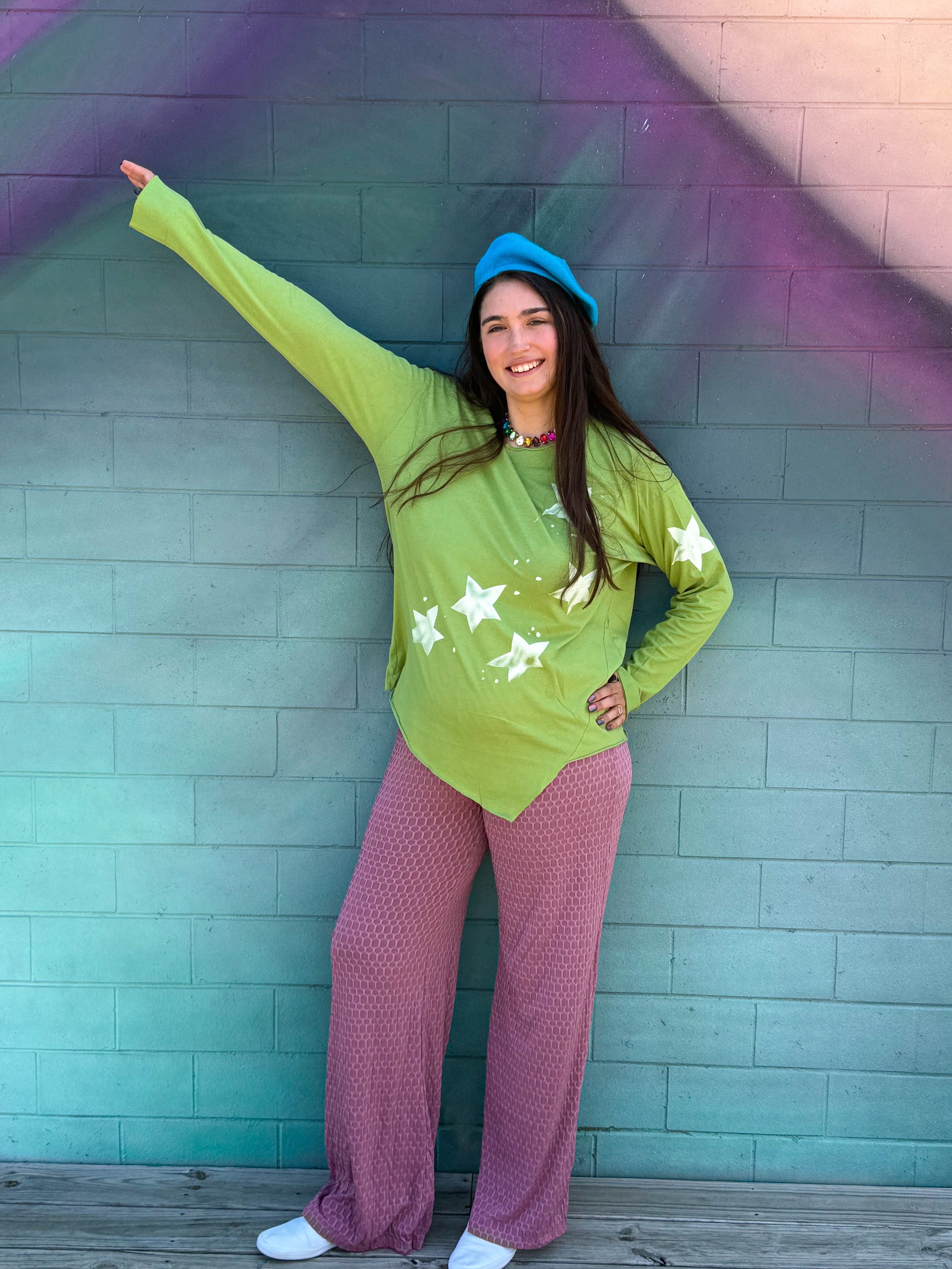 On the Edge Green Long Sleeve (S-3XL)