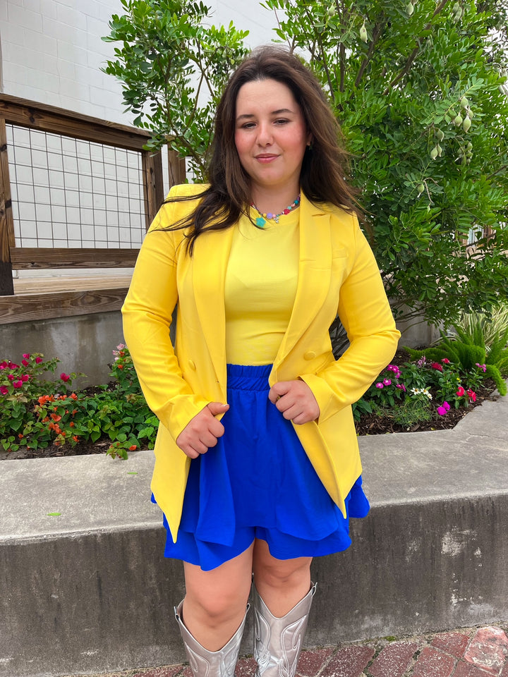 Lemon Dreams Blazer in yellow (Large)