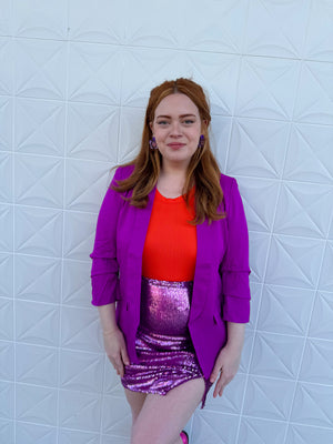 Violet Kaleidoscope Blazer (S-3XL)