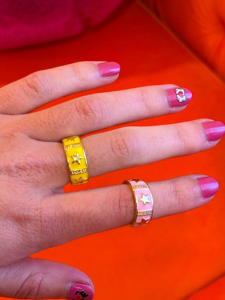 Colorful Star Rings