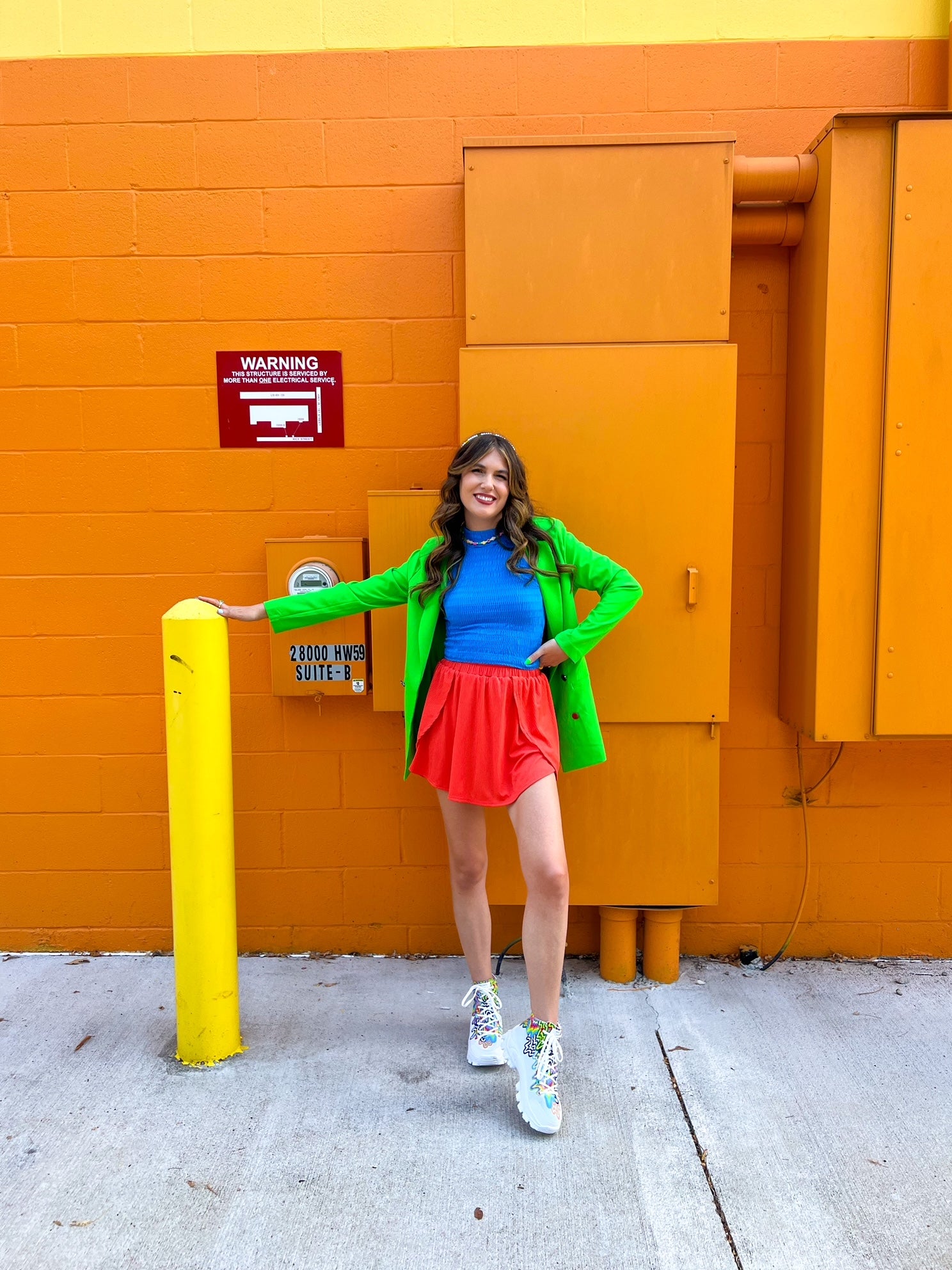 Blue Popcorn Crop Top (S-L)