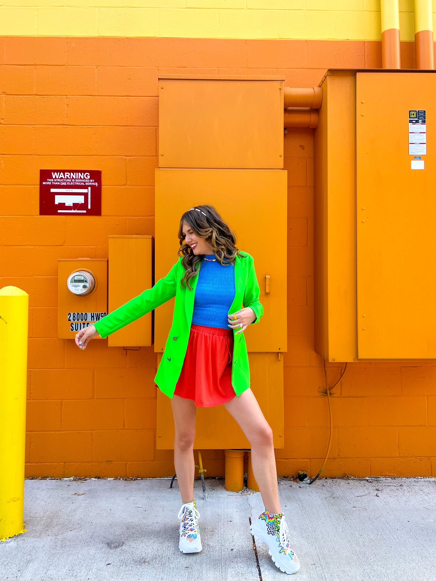 Blue Popcorn Crop Top (S-L)