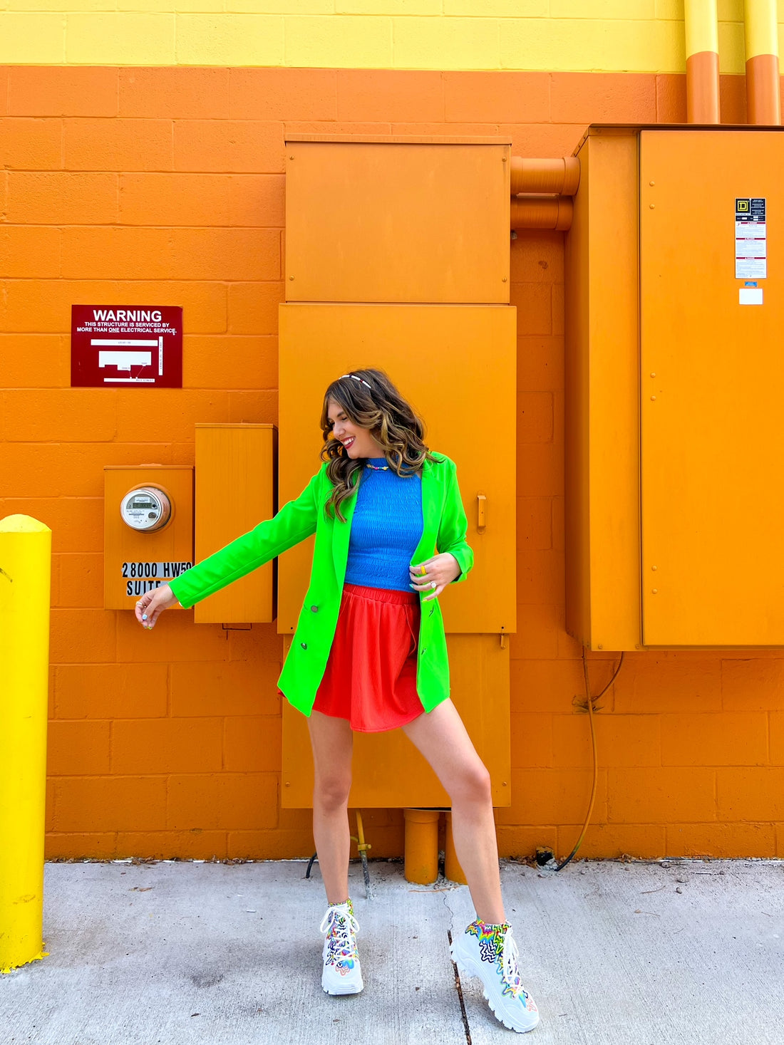 Blue Popcorn Crop Top (S-L)