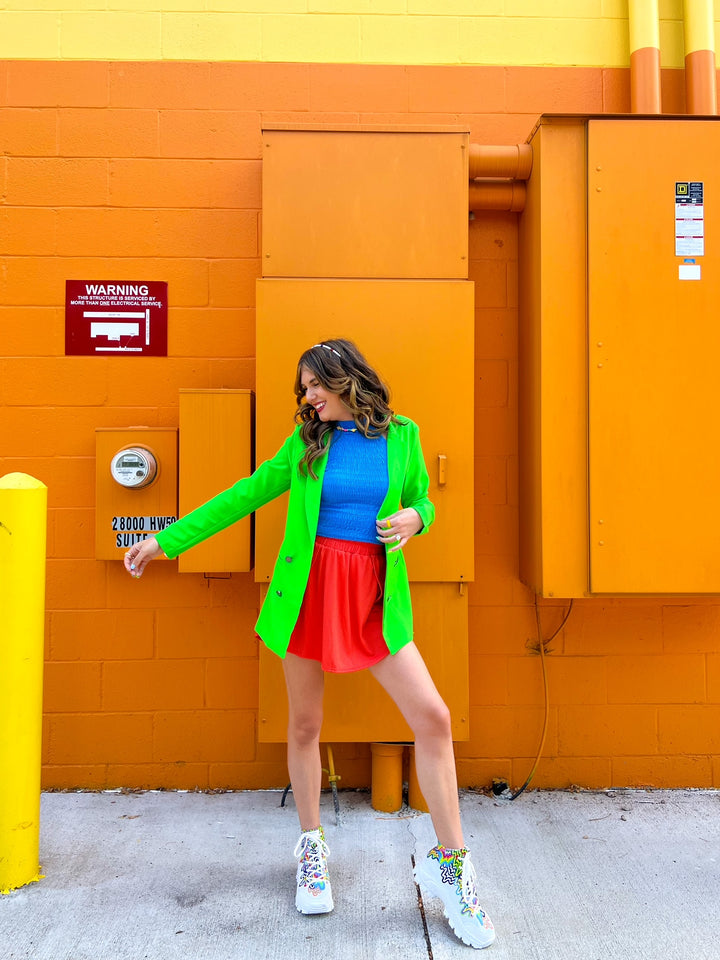 Blue Popcorn Crop Top (S-L)