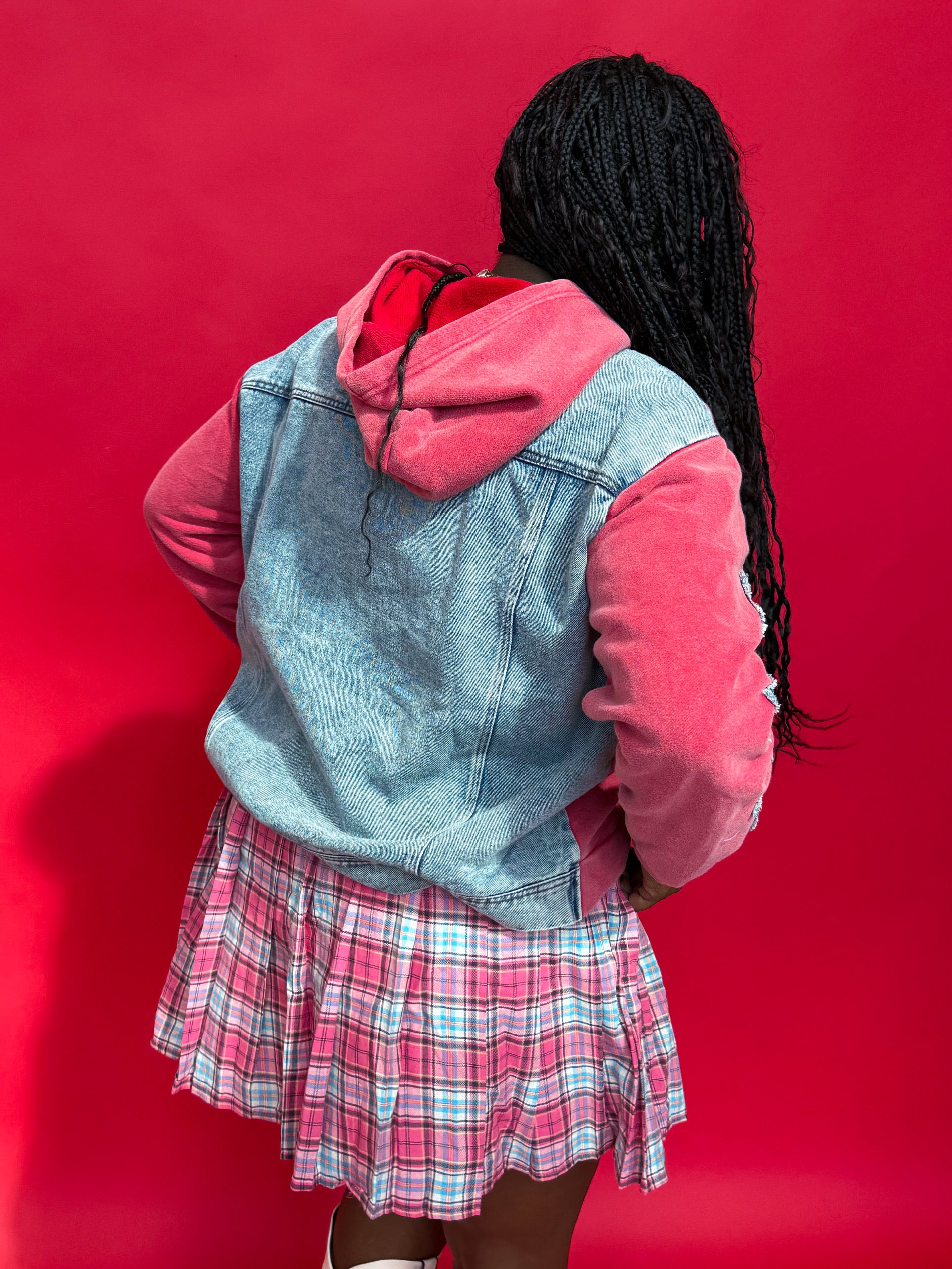 Red RockStar Denim Hoodie (S-3XL)