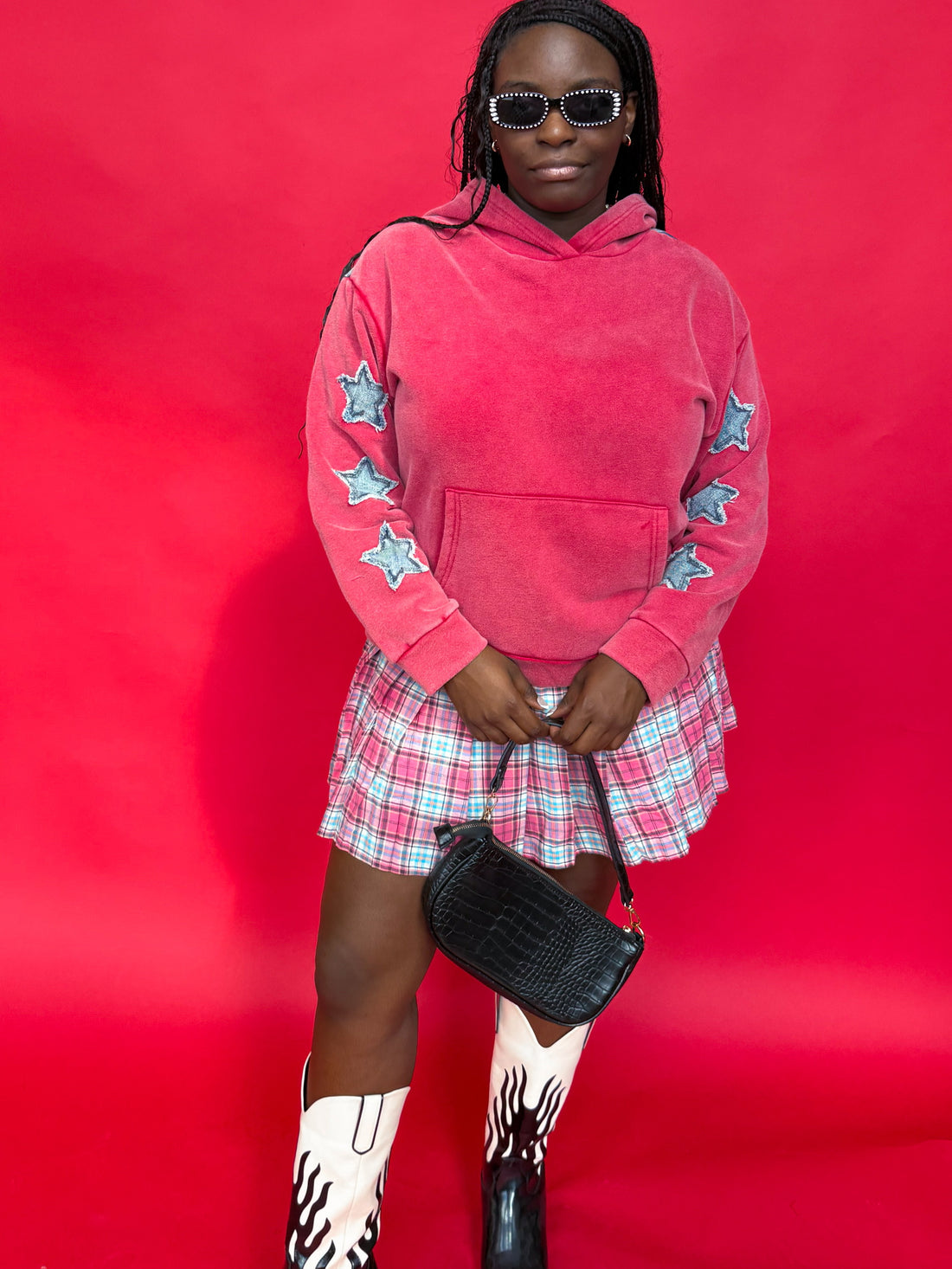 Red RockStar Denim Hoodie (S-3XL)