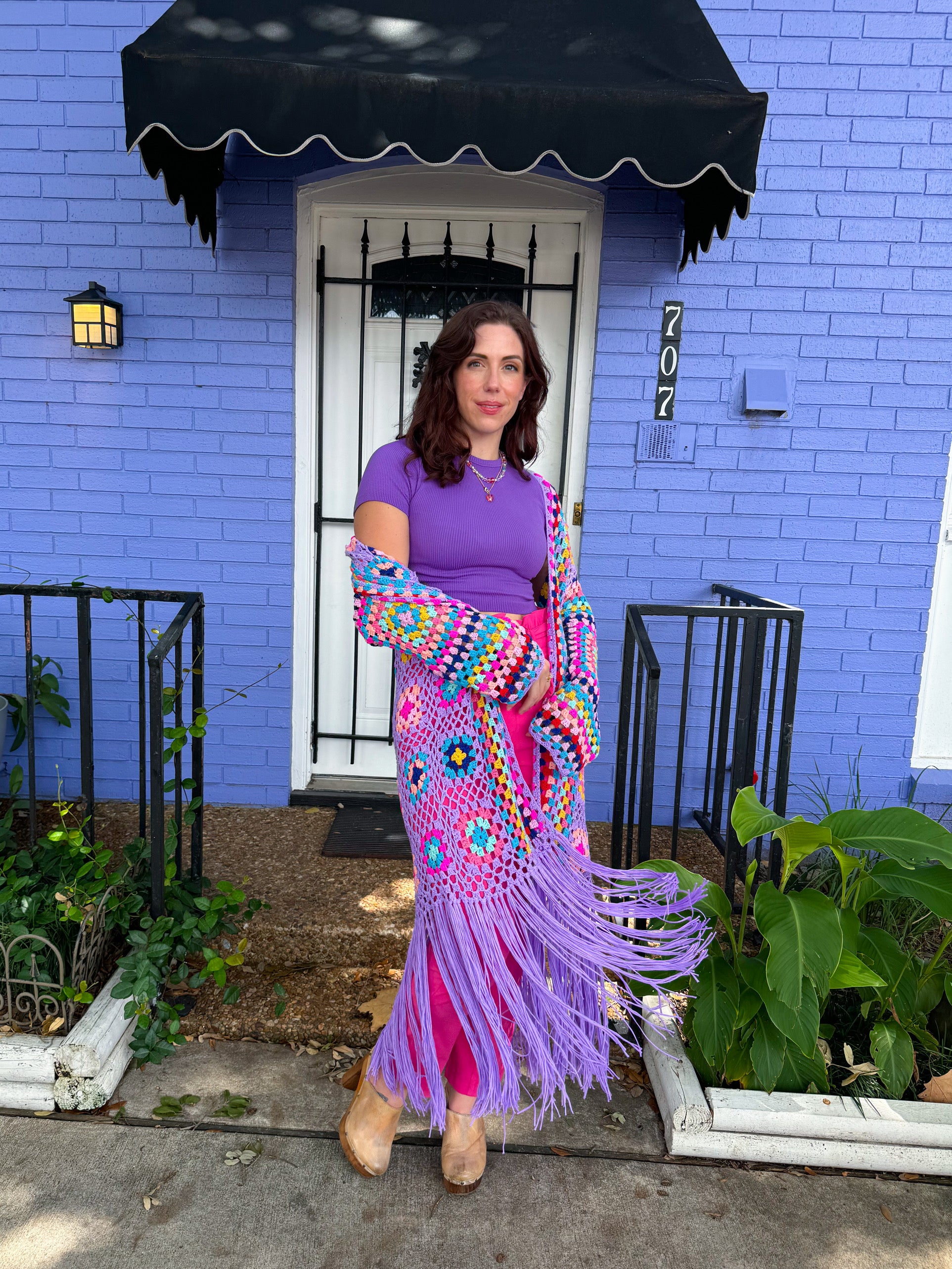 Purple Magic Crochet Cardigan (S-3XL) – The Rainbow Closet