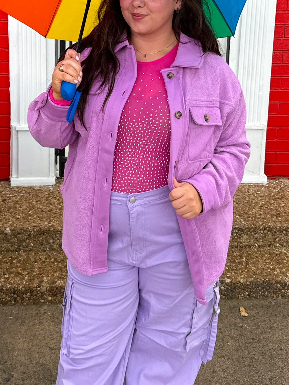 Jupiter Shacket in Light Purple (S-3XL)