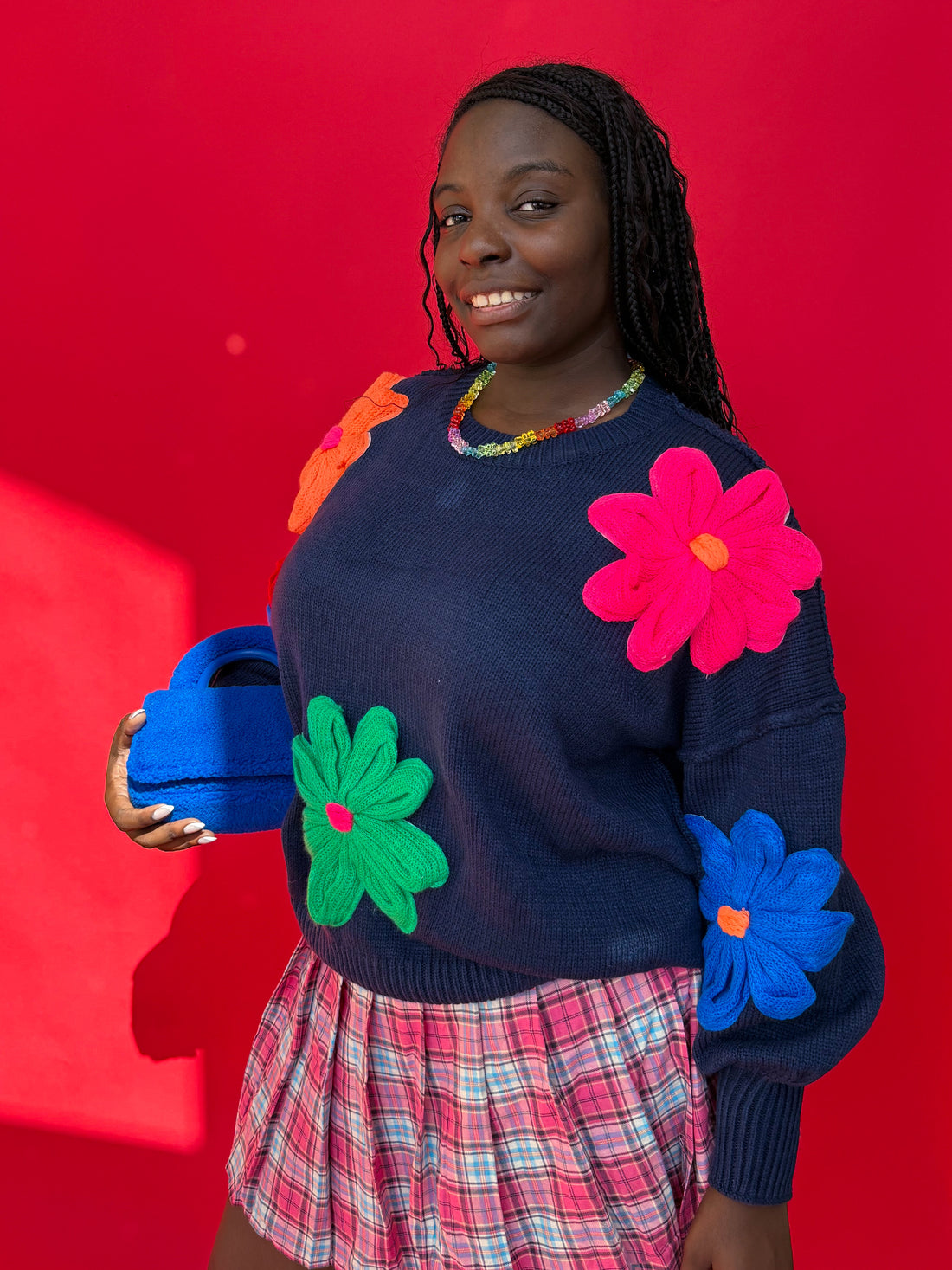 Navy Blooming Sweater (S-3XL)