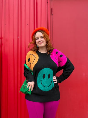 Smile Long Sleeve Sweater (S-3XL)