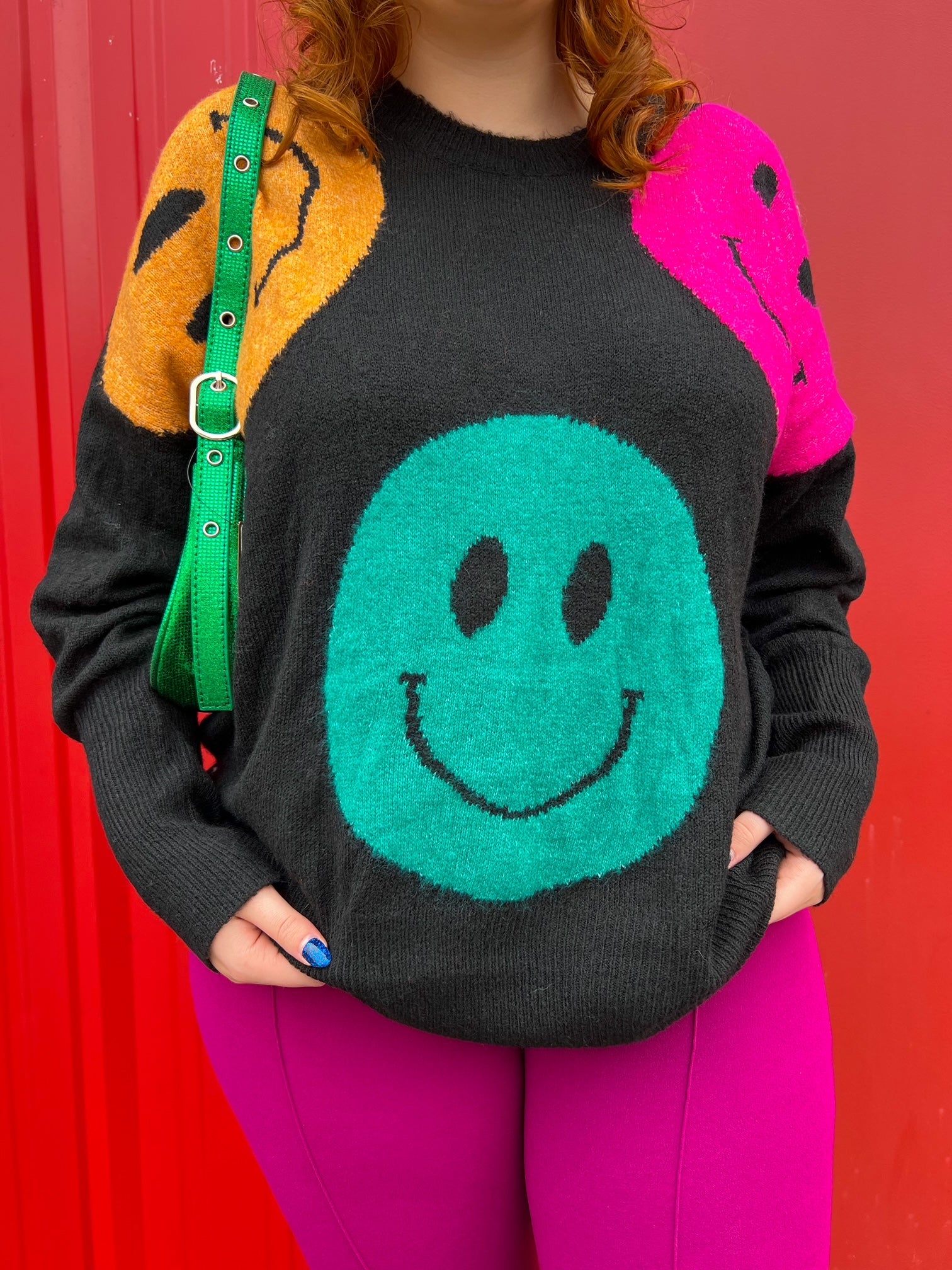 Smile Long Sleeve Sweater (1X-2XL)