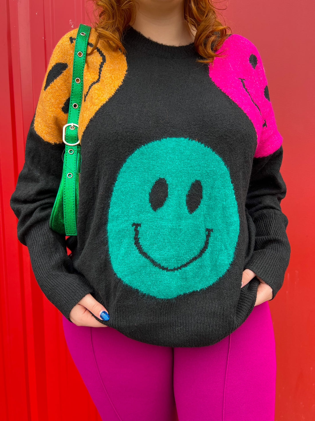 Smile Long Sleeve Sweater (1X-2XL)