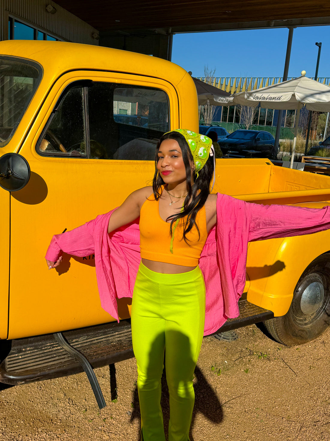 Pink I Think Candy Button Down (LARGE)