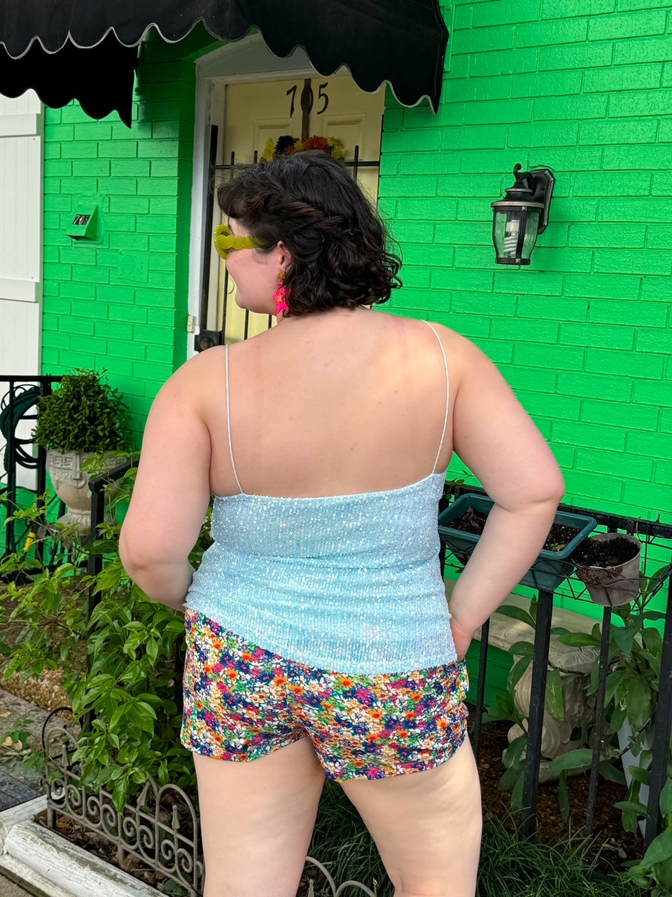 Shining for You Blue Tank (1X & 2X)