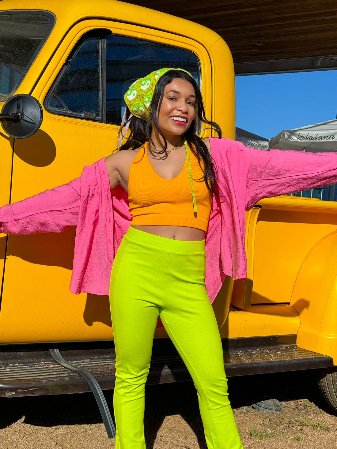 Pink I Think Candy Button Down (LARGE)